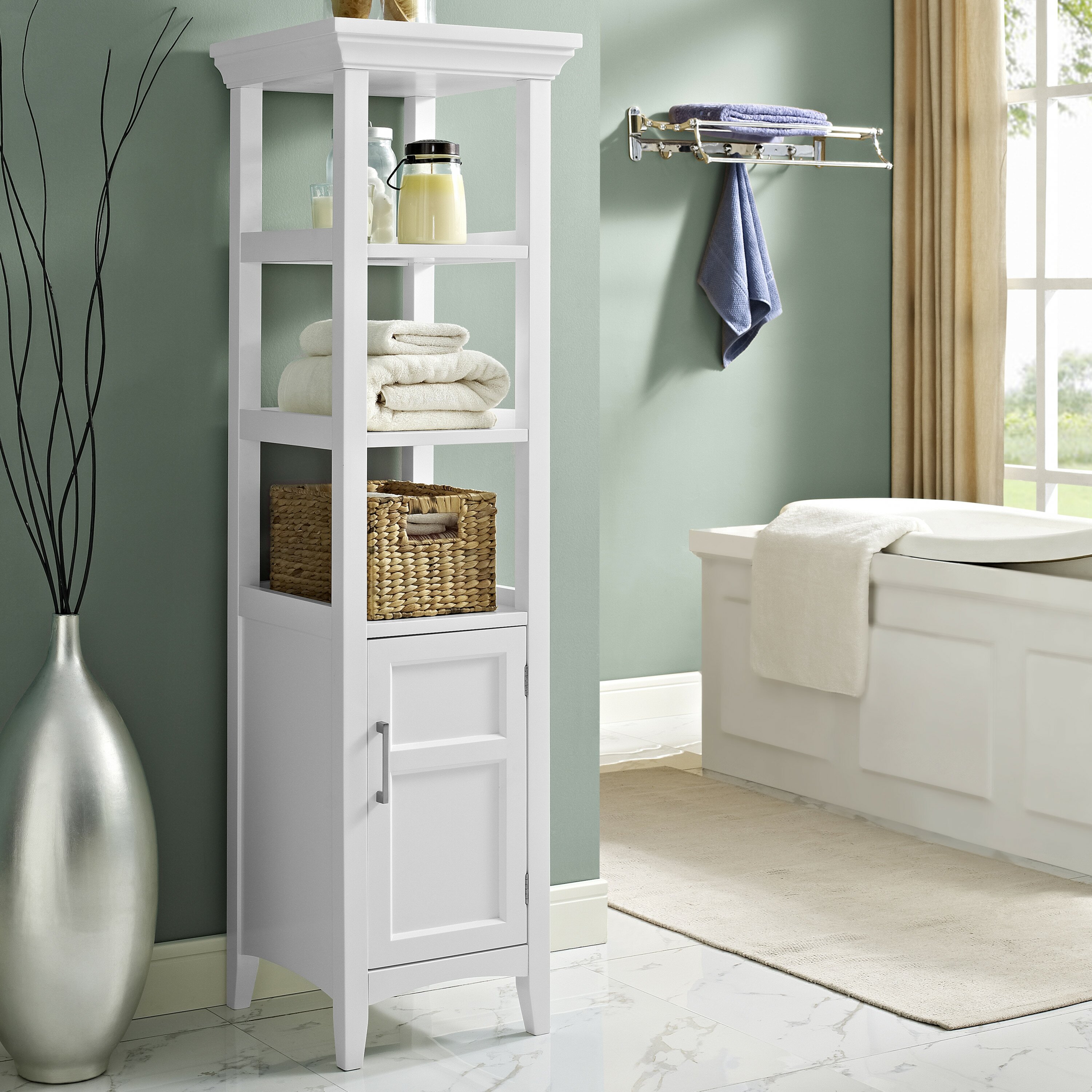 Linen Cabinets & Towers You'll Love | Wayfair - Avington 15.75