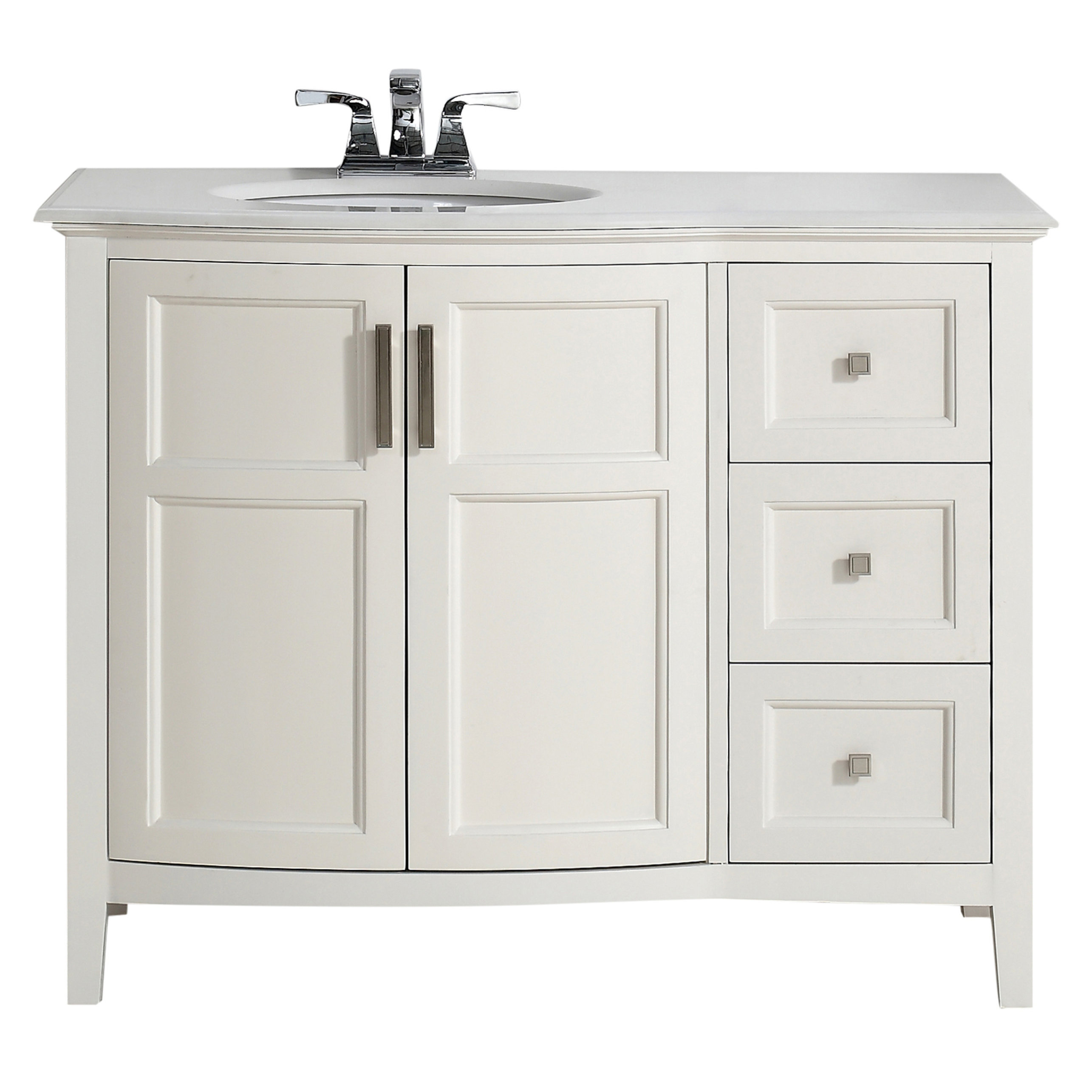 Simpli Home Winston 43 Single Rounded Front Bath Vanity Set Simpli Home Winston 43 Quot Single Rounded Front Bath Vanity Set