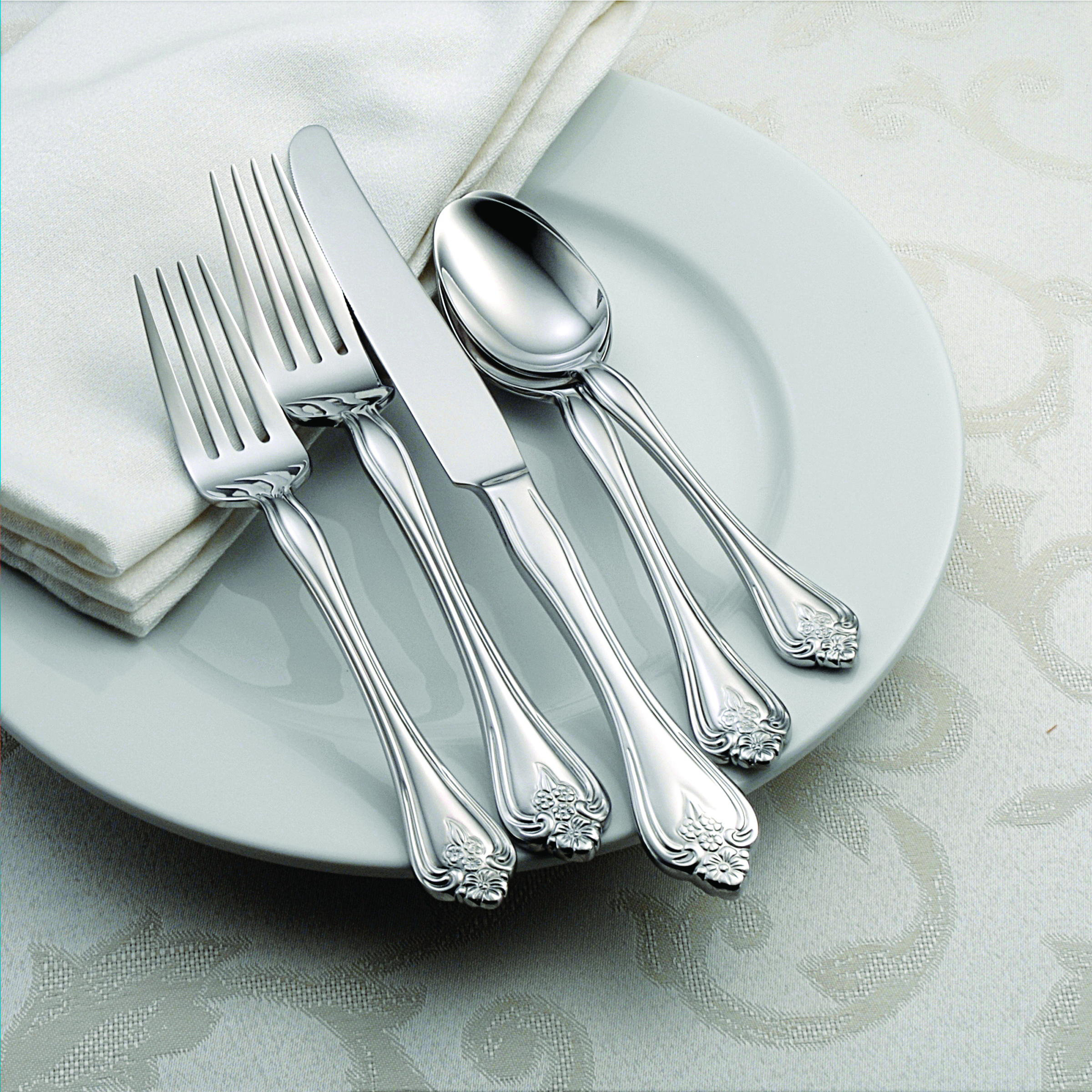Oneida 45 Piece Boutonniere Everyday Flatware Set & Reviews Wayfair