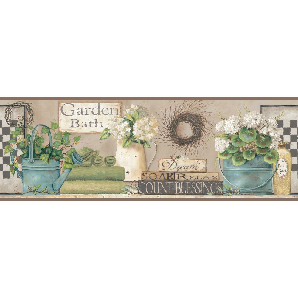 York Wallcoverings Welcome Home Garden Bath 15' x 9