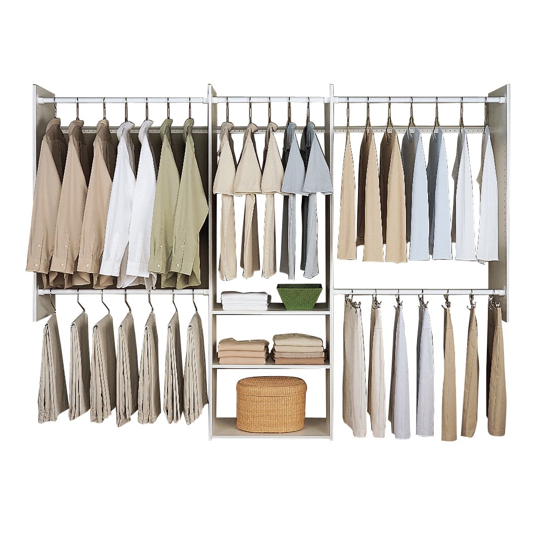 Easy Track Deluxe 96"W Closet System & Reviews Wayfair