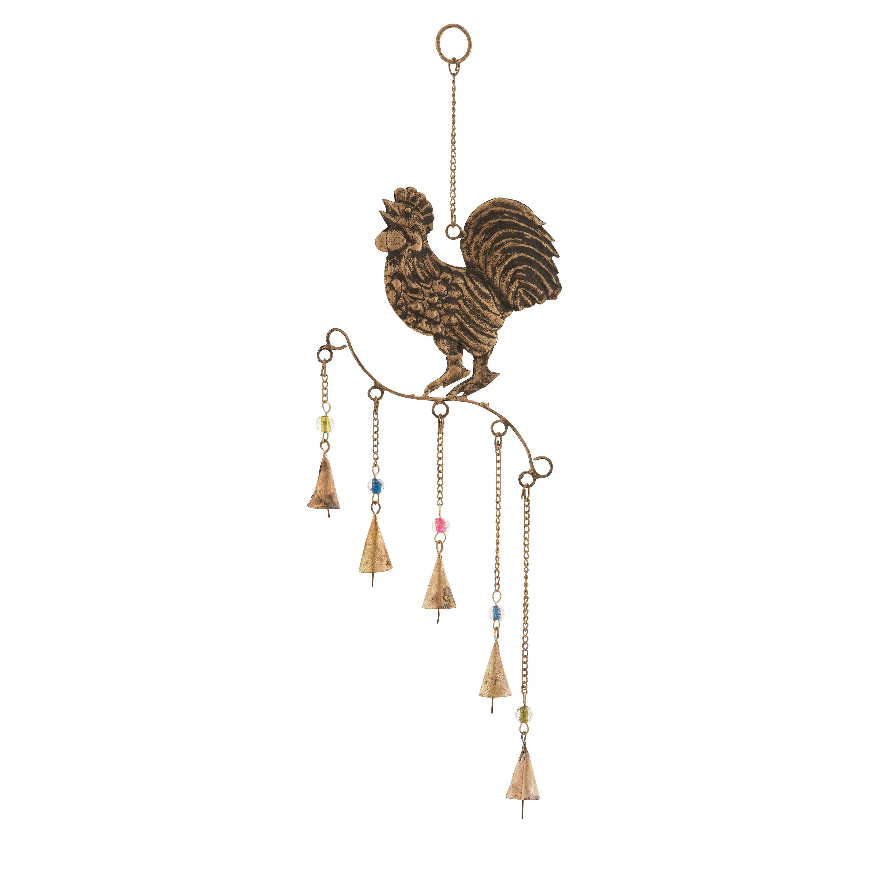 Woodland Imports Metal Rooster Wind Chime Reviews Wayfair Woodland Imports Metal Rooster Wind Chime