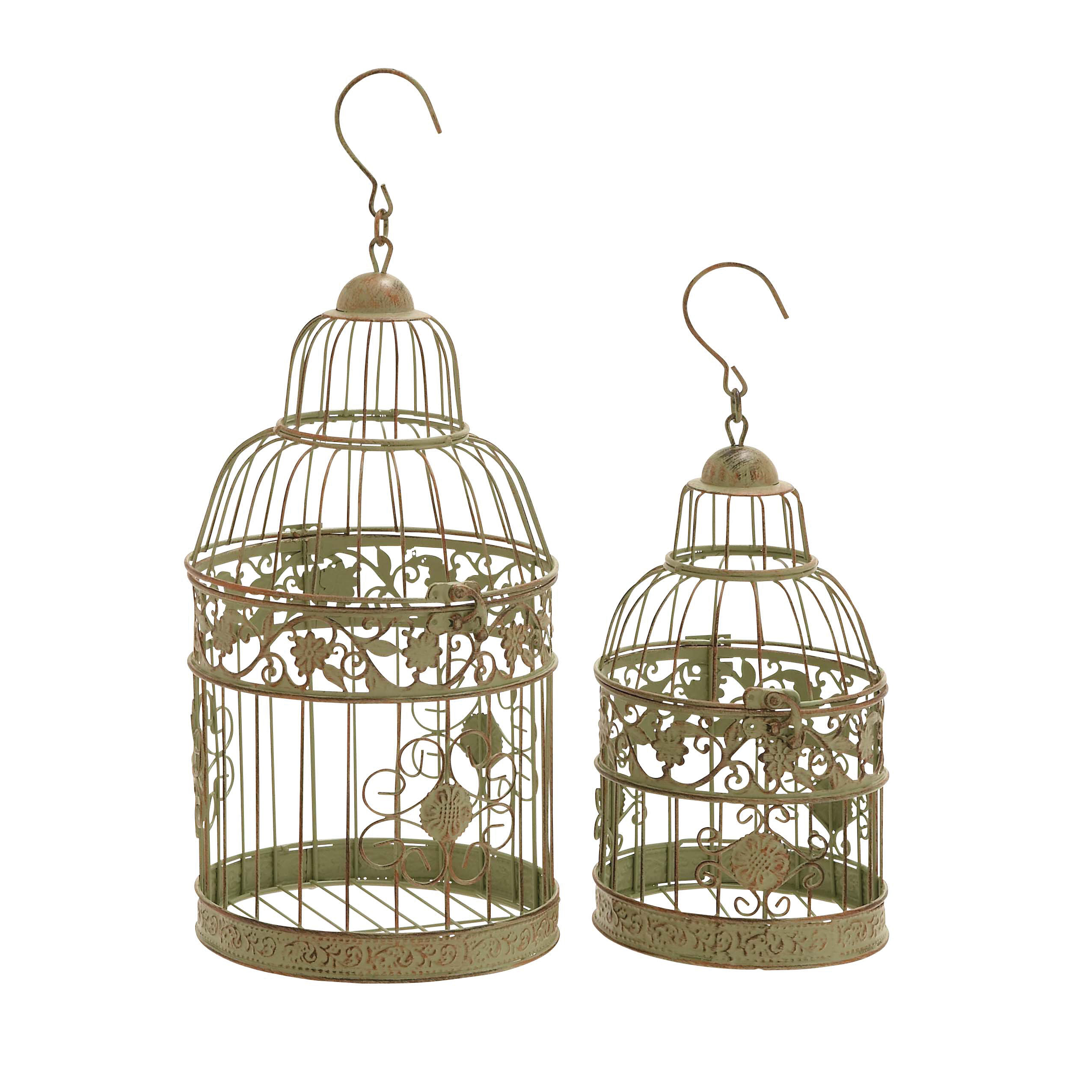 Woodland Imports 2 Piece Decorative Bird Cage Set & Reviews Wayfair