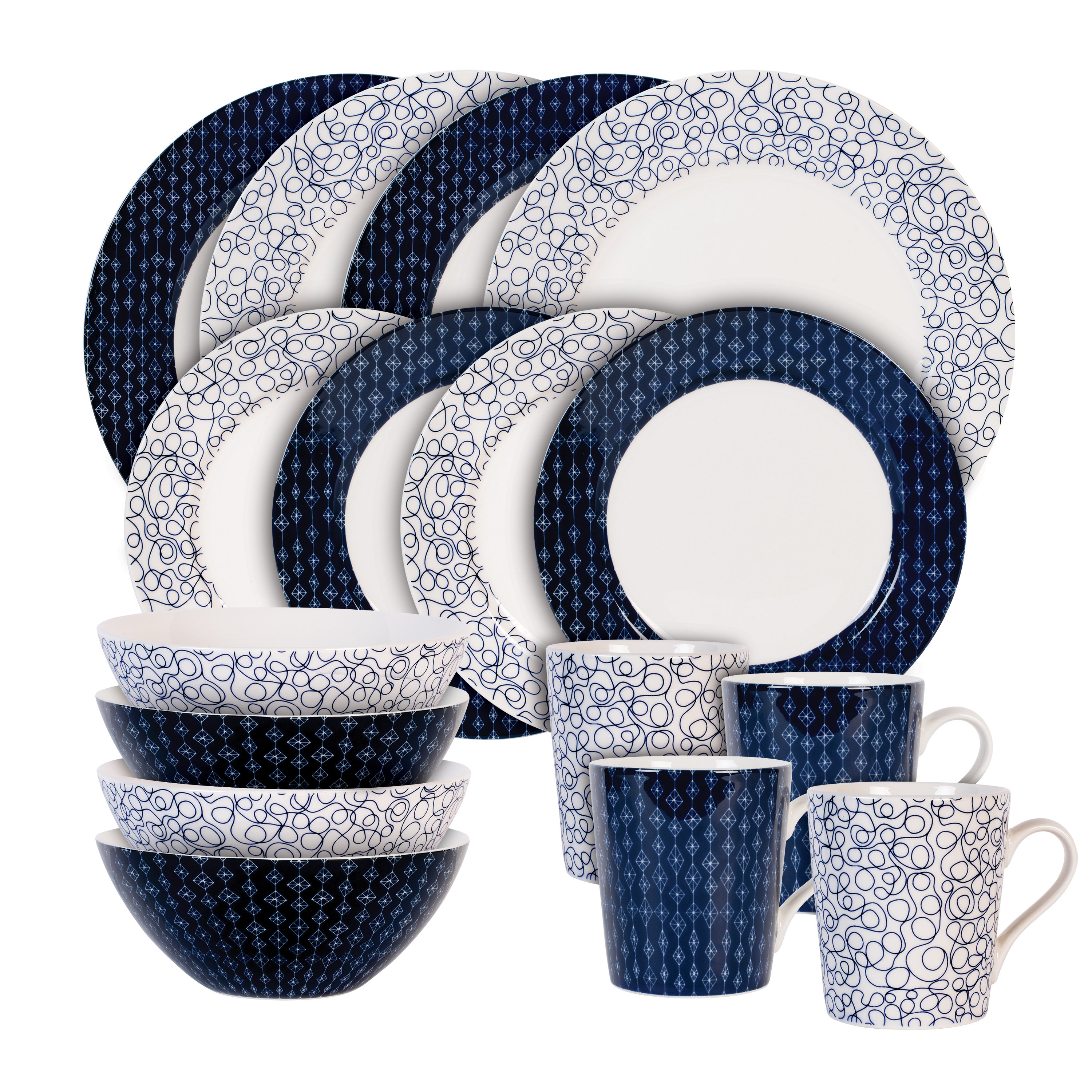 Maxwell & Williams Free and Diamond 16 Piece Dinnerware Set & Reviews