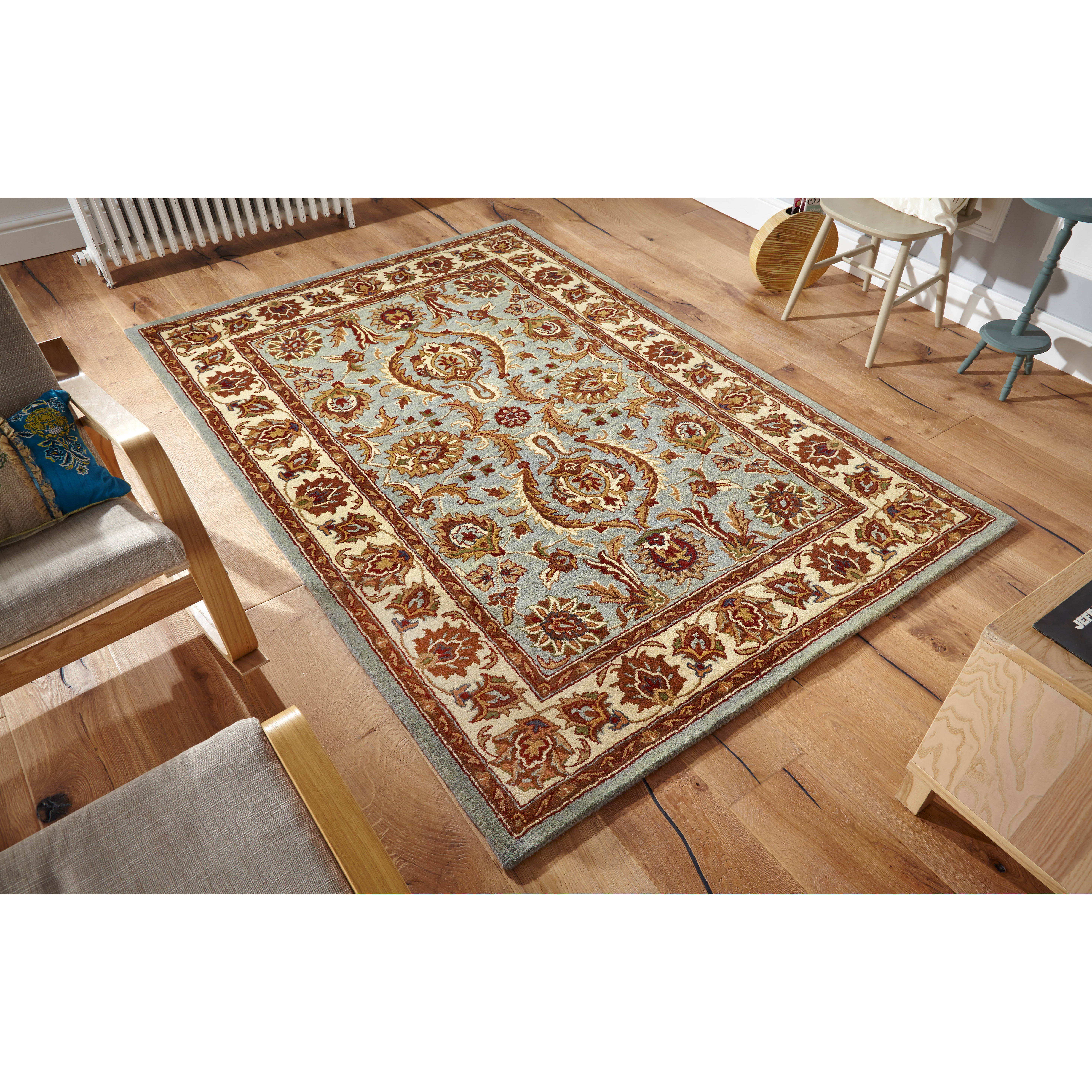 Brook Lane Rugs Orient HandTufted Blue Area Rug & Reviews Wayfair.co.uk