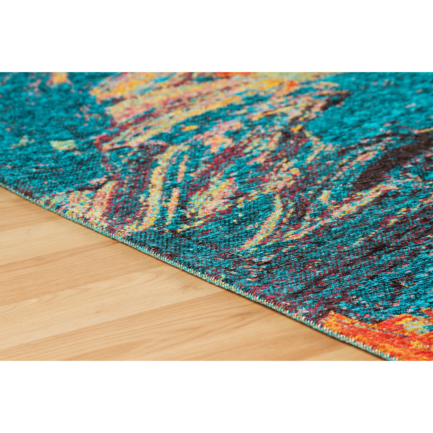 Brook Lane Rugs Miro Blue/Orange Area Rug & Reviews Wayfair.co.uk