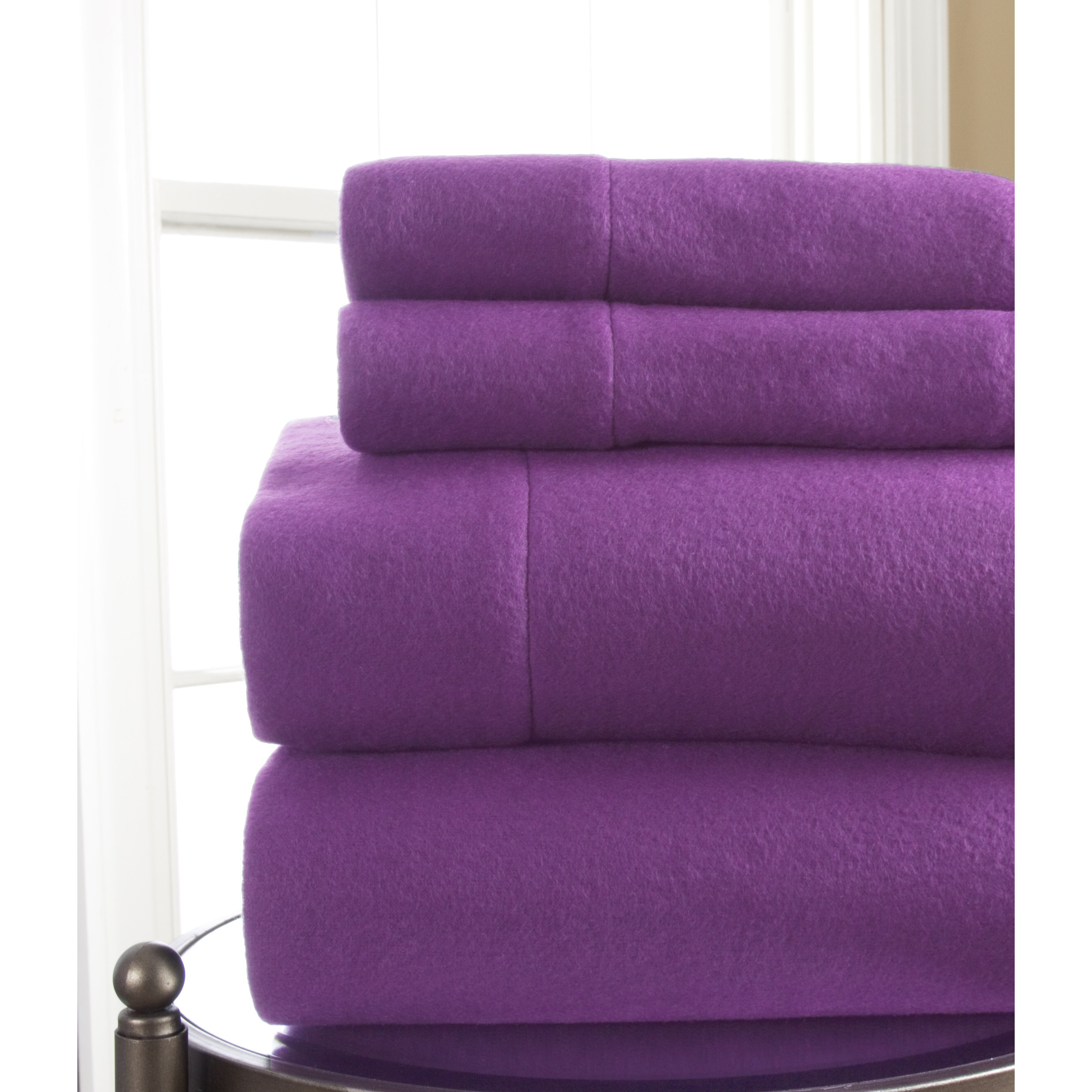 Elite Home Products (Bedding) Microfleece Sheet Set & Reviews Wayfair