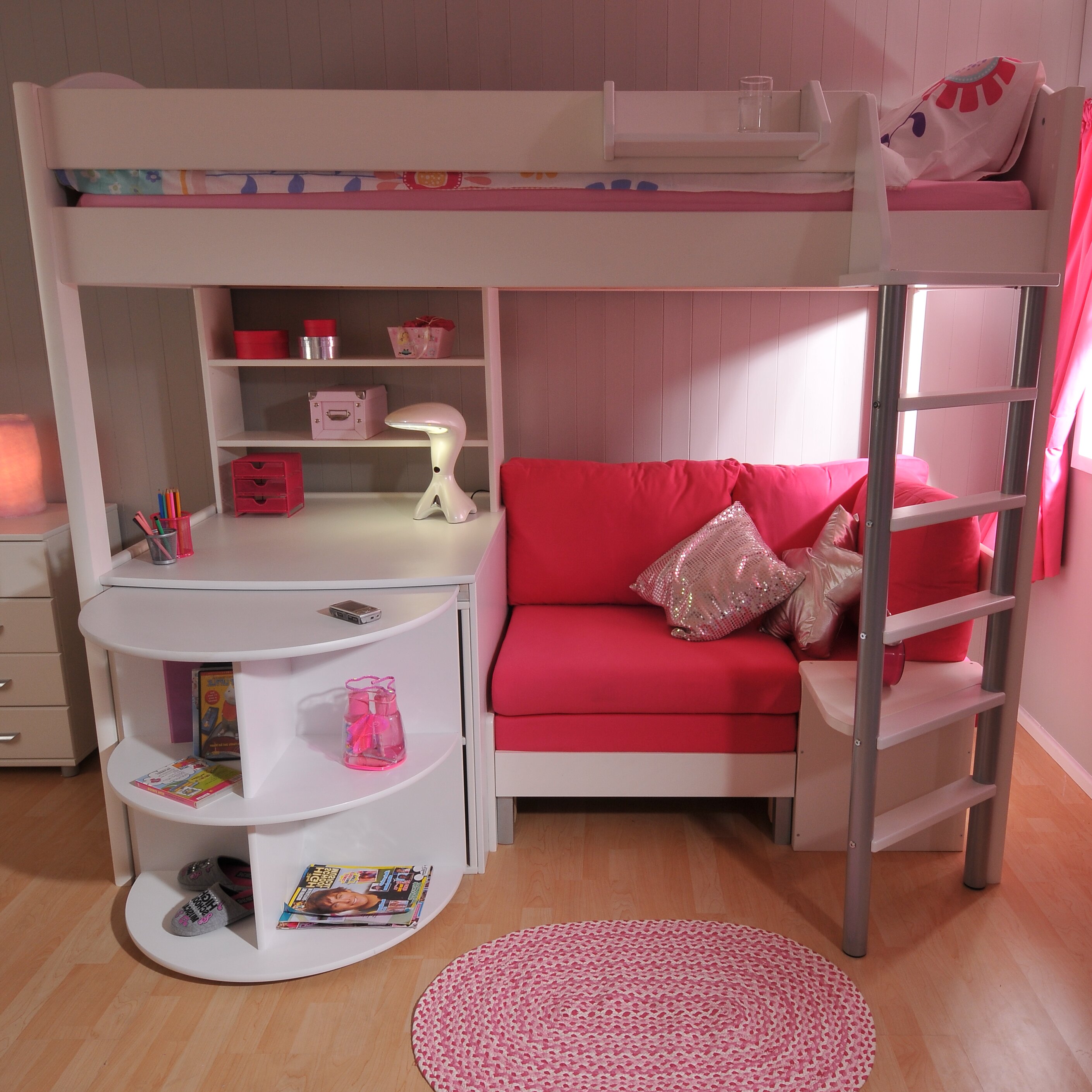 Stompa Casa European Single L-Shaped Bunk Bed with Storage ...