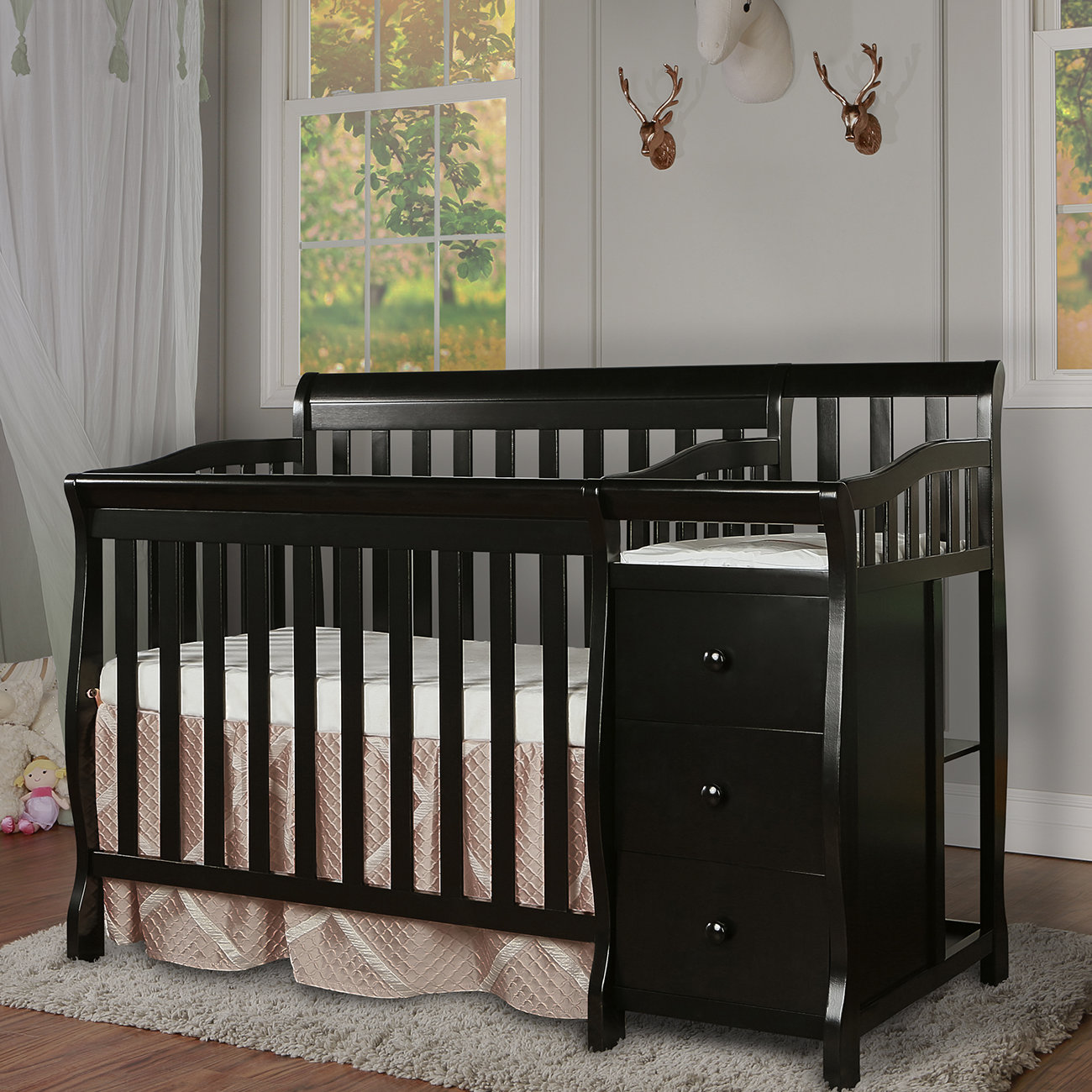 Dream On Me Jayden 4in1 Convertible Mini Crib & Reviews Wayfair