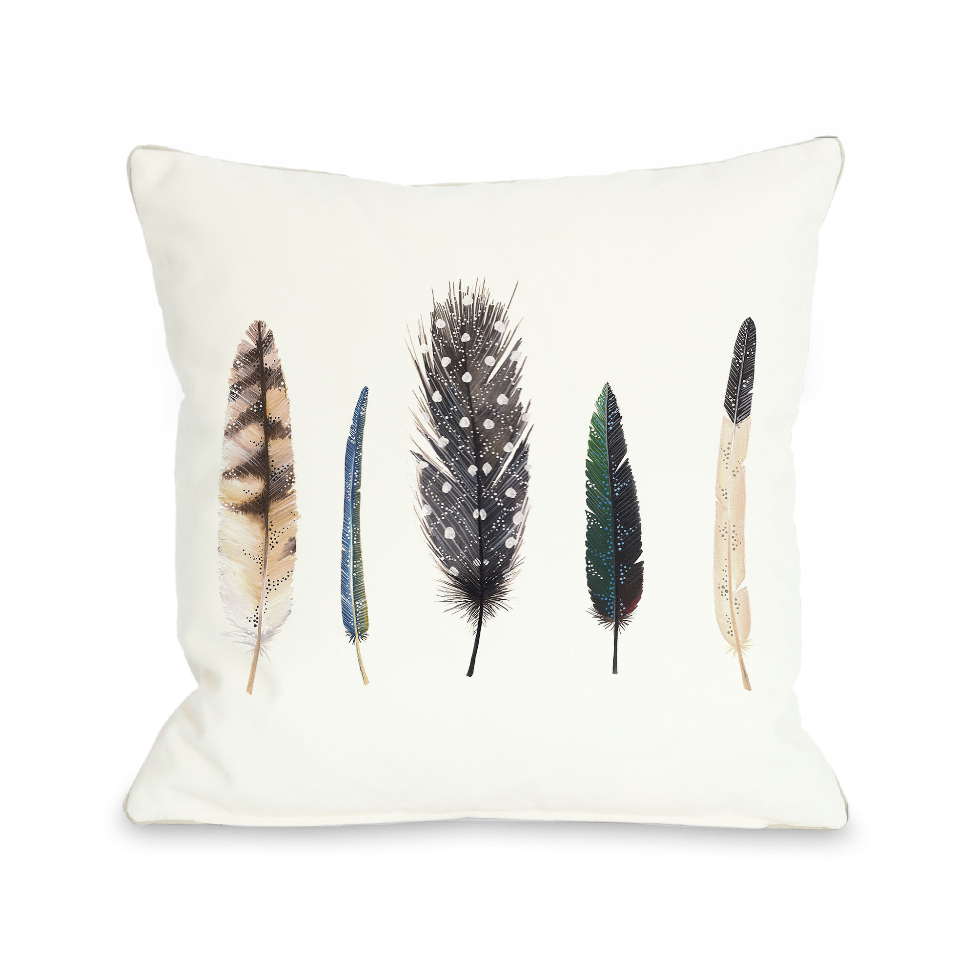 One Bella Casa Feathers Throw Pillow & Reviews Wayfair