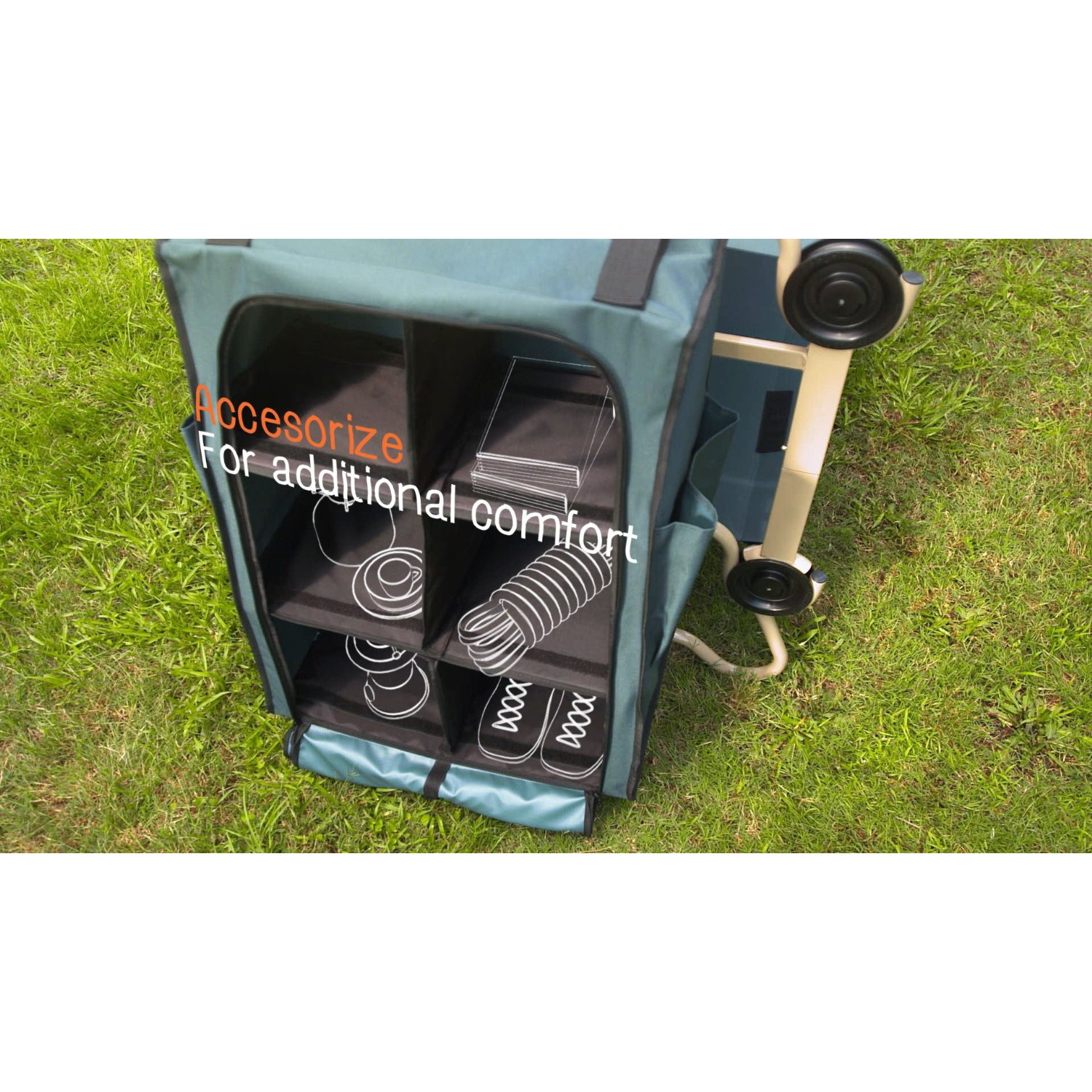 Disco Bed Extra Large DiscOBed with 2 Side Organizers , 2