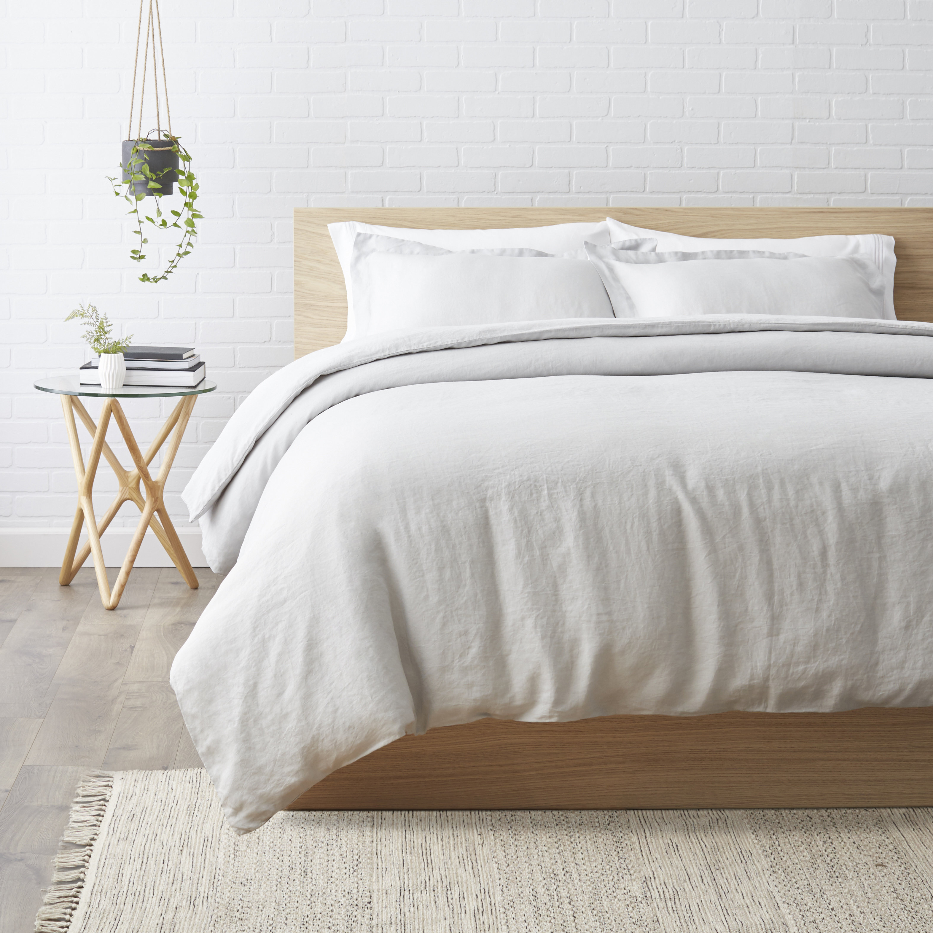 Echelon Home Washed Belgian Linen 3 Piece Duvet Cover Set Echelon Home Washed Belgian Linen 3 Piece Duvet Cover Set Reviews Wayfair