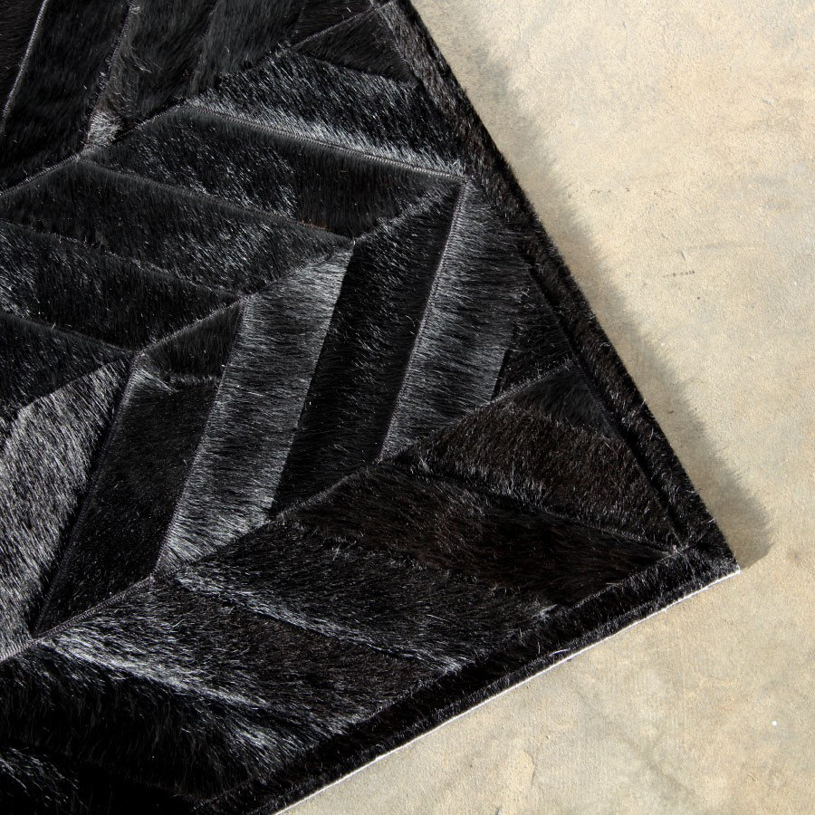 Pure Rugs Patchwork Cowhide Yves Black Area Rug & Reviews Wayfair