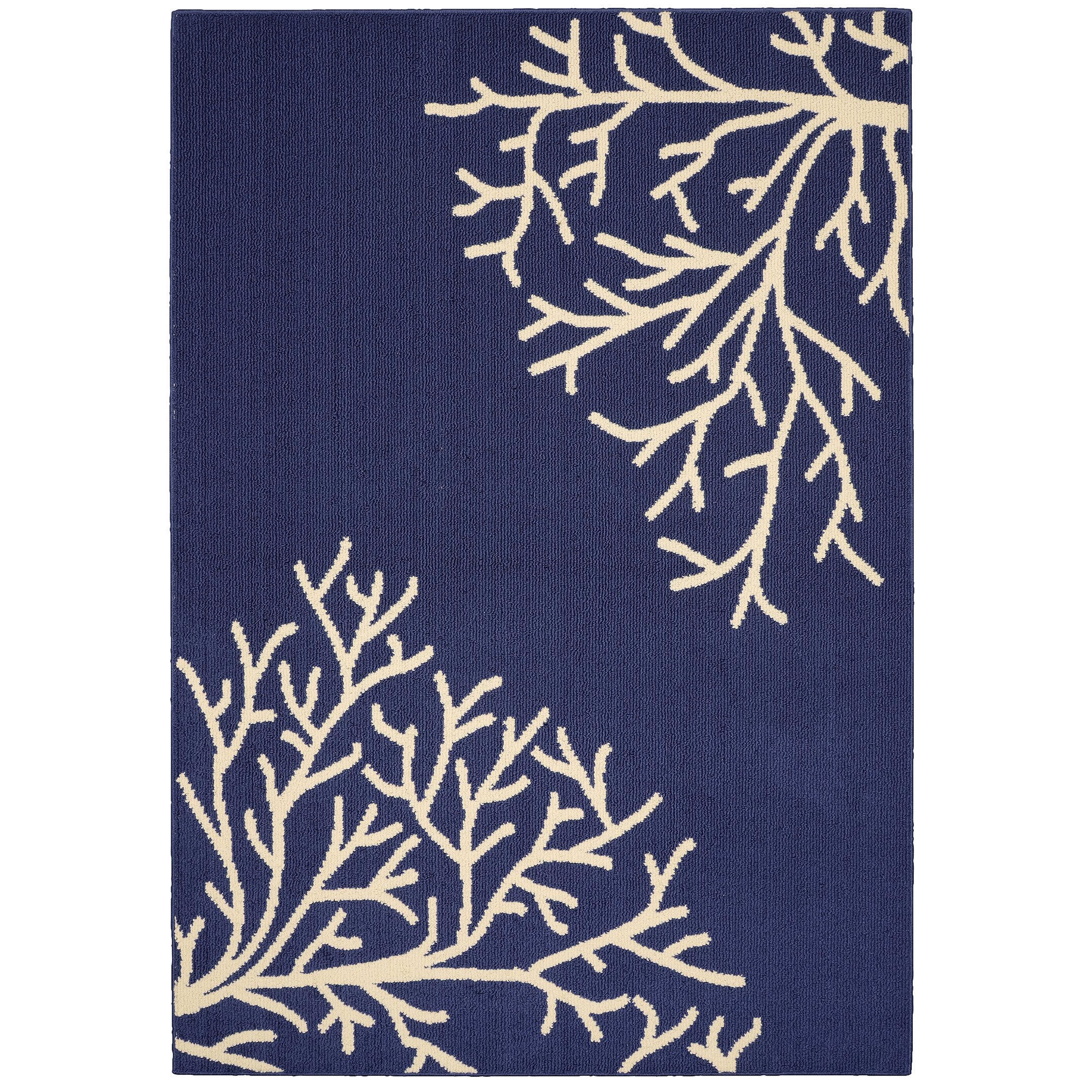 Garland Rug Sea Coral Indigo/Ivory Area Rug & Reviews | Wayfair - Garland Rug Sea Coral Indigo/Ivory Area Rug