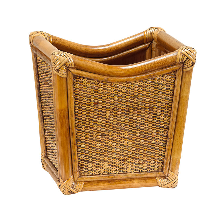 Gate House Furniture 1 Gallon Rattan Trash Can & Reviews Wayfair