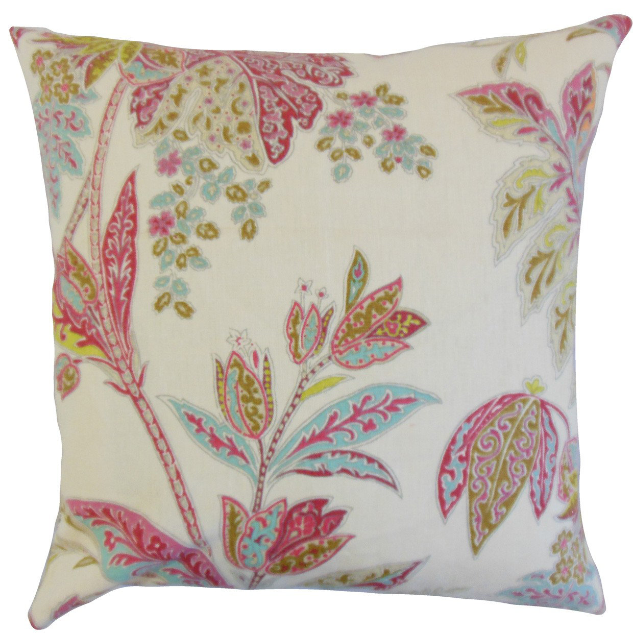 The Pillow Collection Taja Floral Linen Throw Pillow & Reviews Wayfair