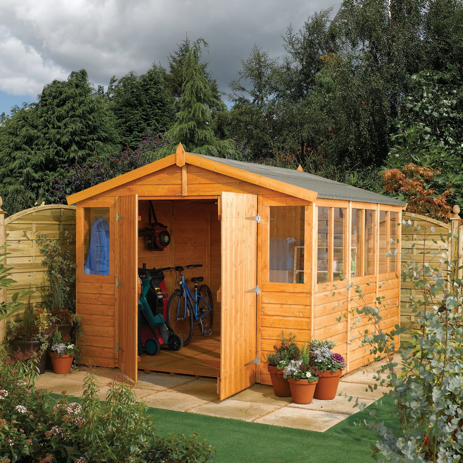 Rowlinson 10 x 9 Wooden Storage Shed &amp; Reviews Wayfair.co.uk