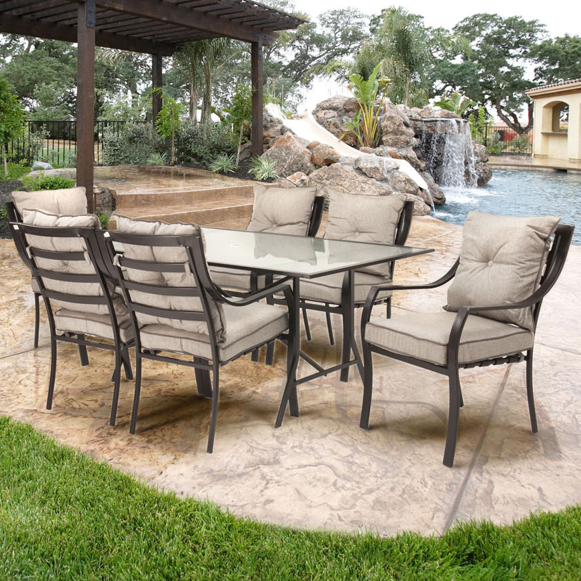 Red Barrel Studio Afton 7 Piece Outdoor Dining Set with Cushion