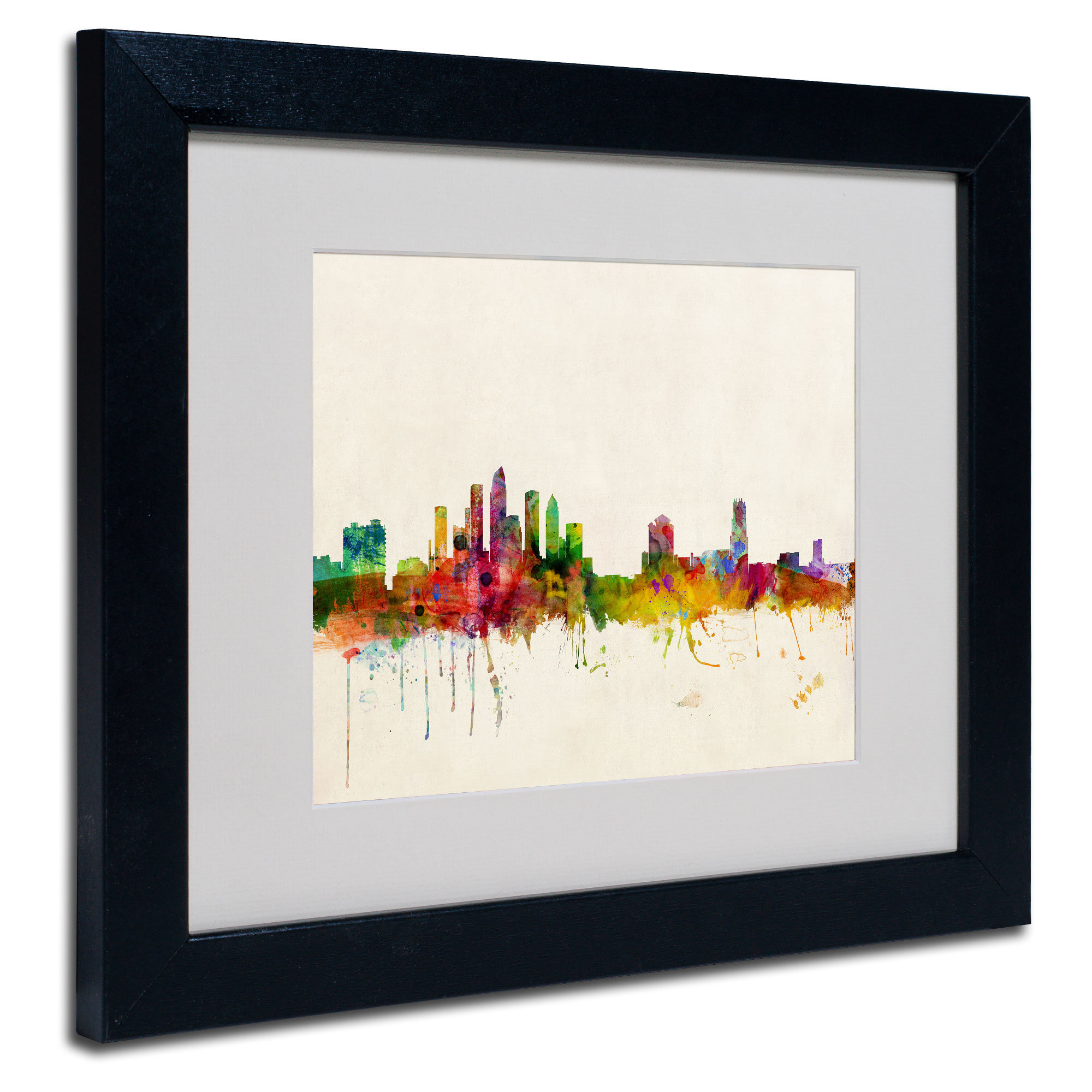Trademark Art "Tampa, Florida" by Michael Tompsett Matted Framed