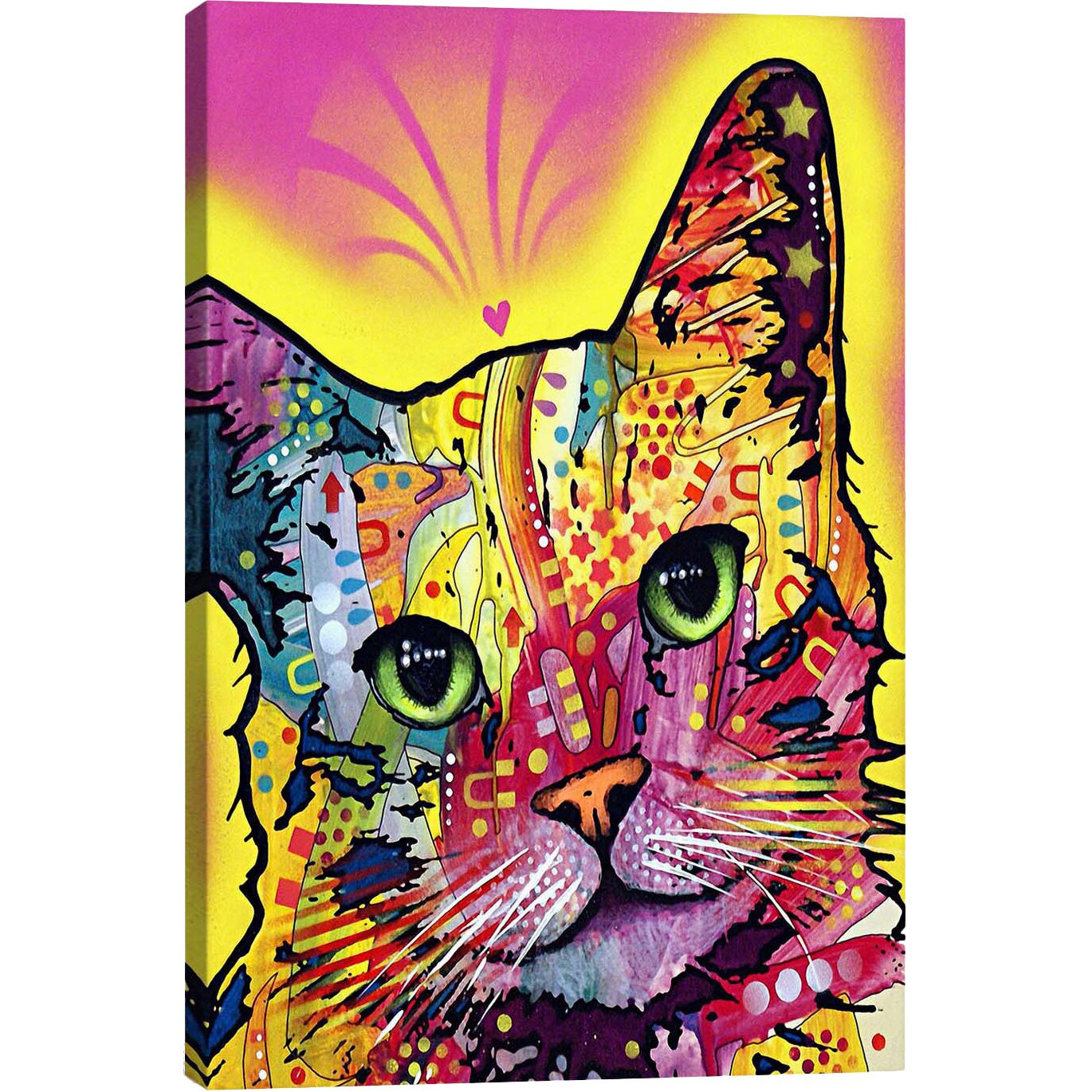 iCanvas 'Tilt Cat' by Dean Russo Graphic Art on Canvas & Reviews | Wayfair