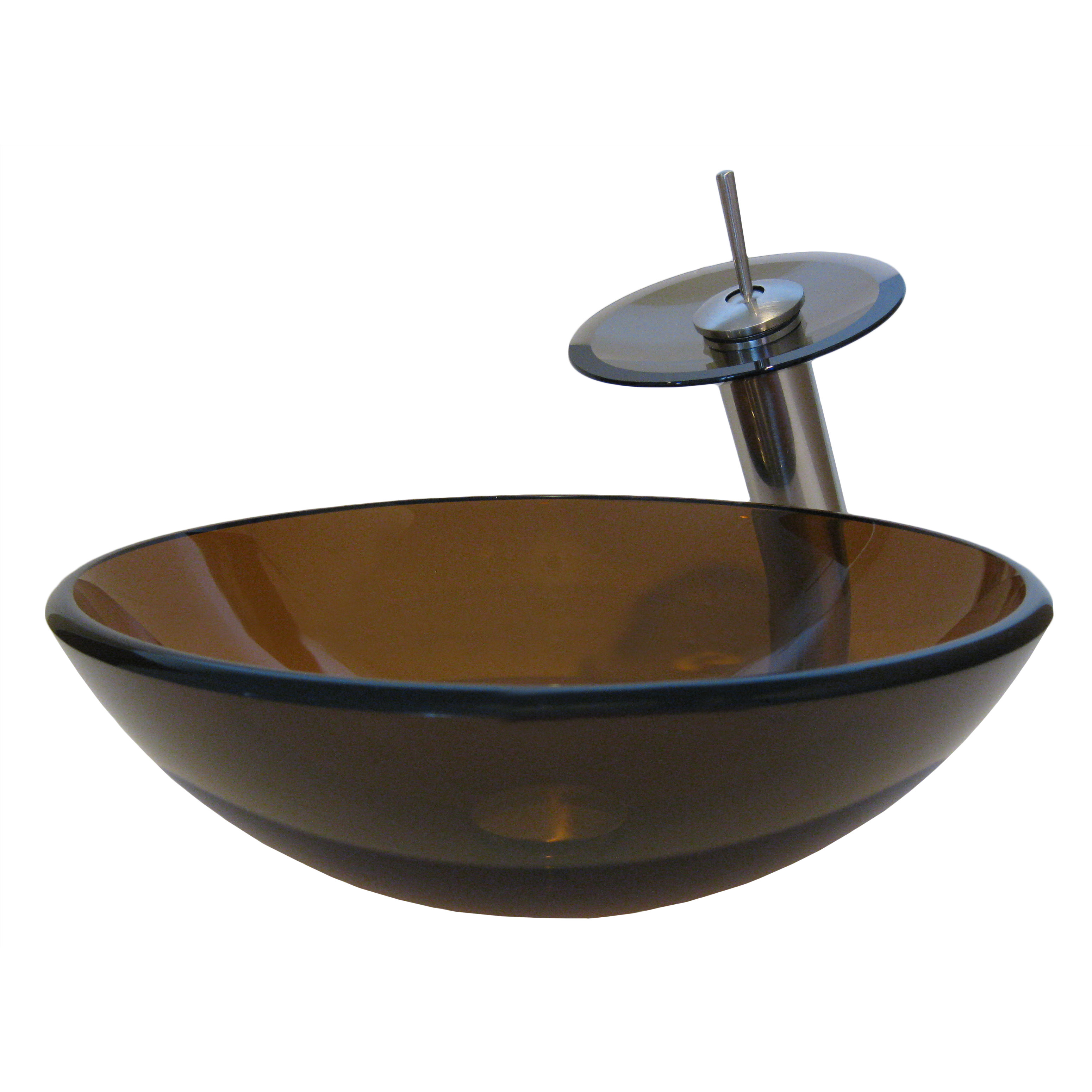 Novatto TY Glass Vessel Bathroom Sink Set Wayfair