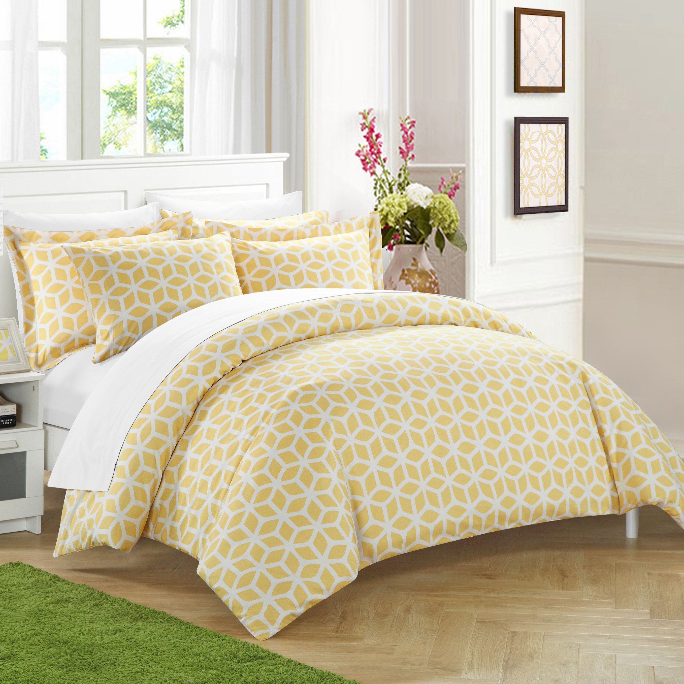 Chic Home Elizabeth Reversible Duvet Cover Set Reviews Wayfair Chic Home Elizabeth Reversible Duvet Cover Set