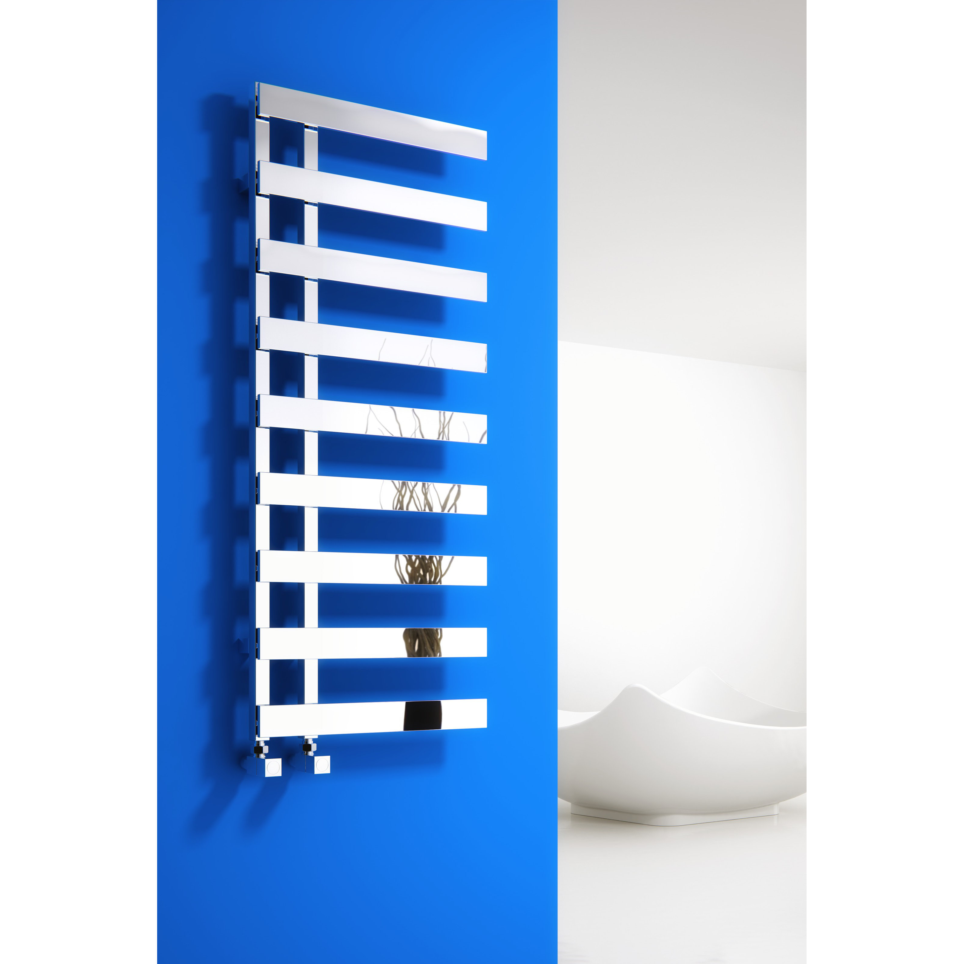 Florina Wall Mount Water-Fed Heated Towel Rail