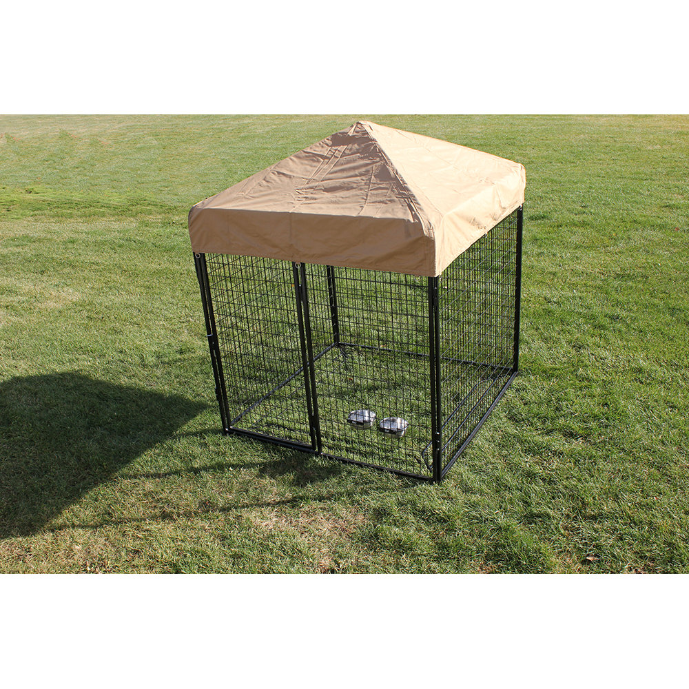 K9 Kennel Modular Complete Welded Wire Steel Yard Kennel & Reviews