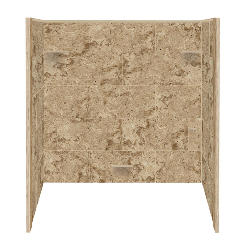 Samson Solid Surface Three Panel Shower Wall Kit & Reviews Wayfair