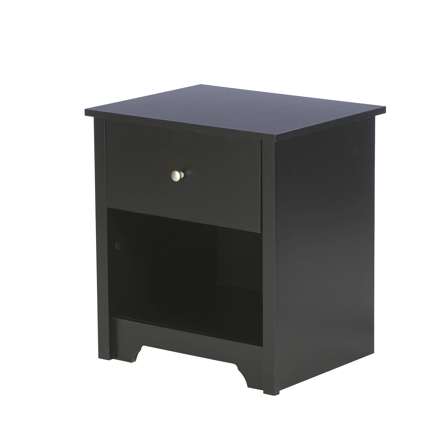 South Shore Vito 1 Drawer Nightstand in Pure Black & Reviews Wayfair