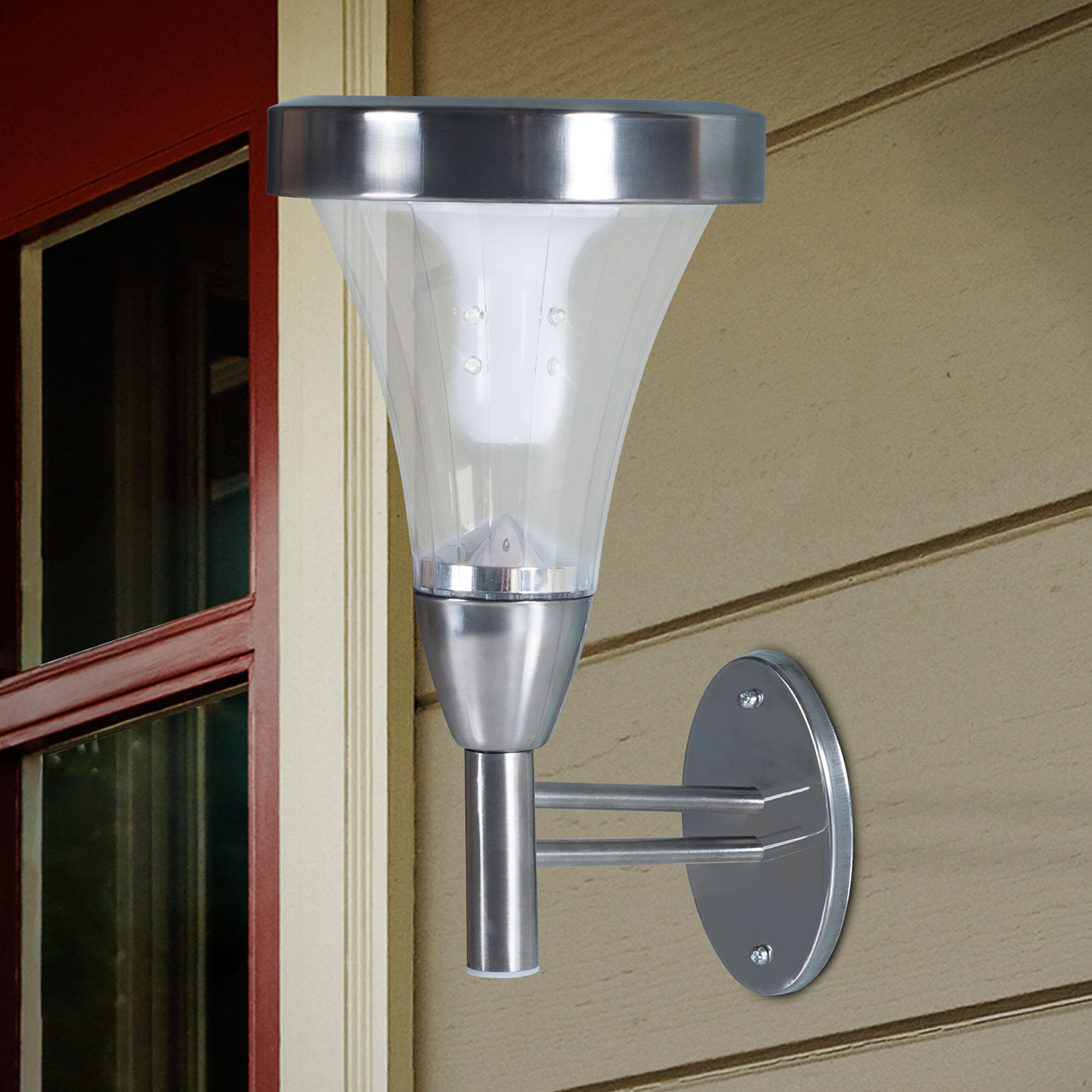 Pure Garden Outdoor 2 Light LED Lantern Head & Reviews Wayfair