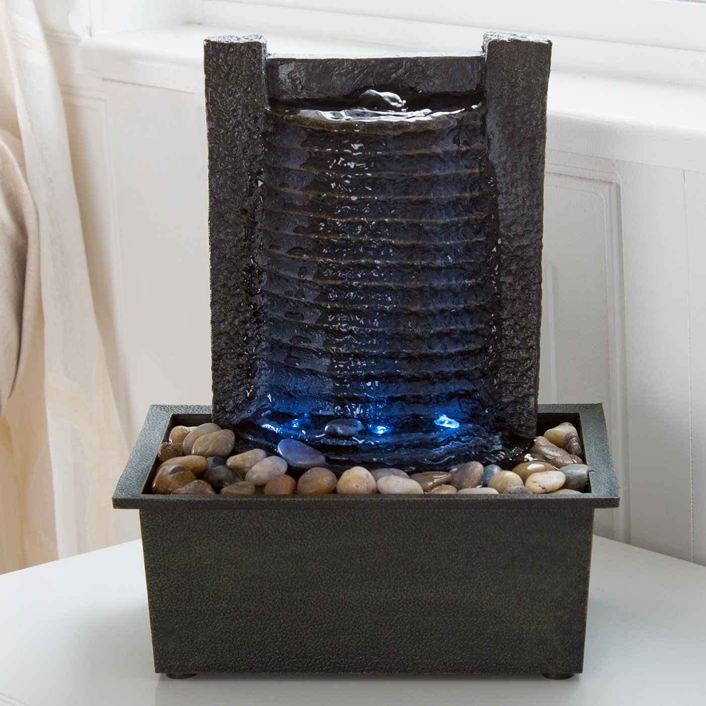 Pure Garden Resin/Acrylic Waterfall Tabletop Fountain & Reviews Wayfair.ca