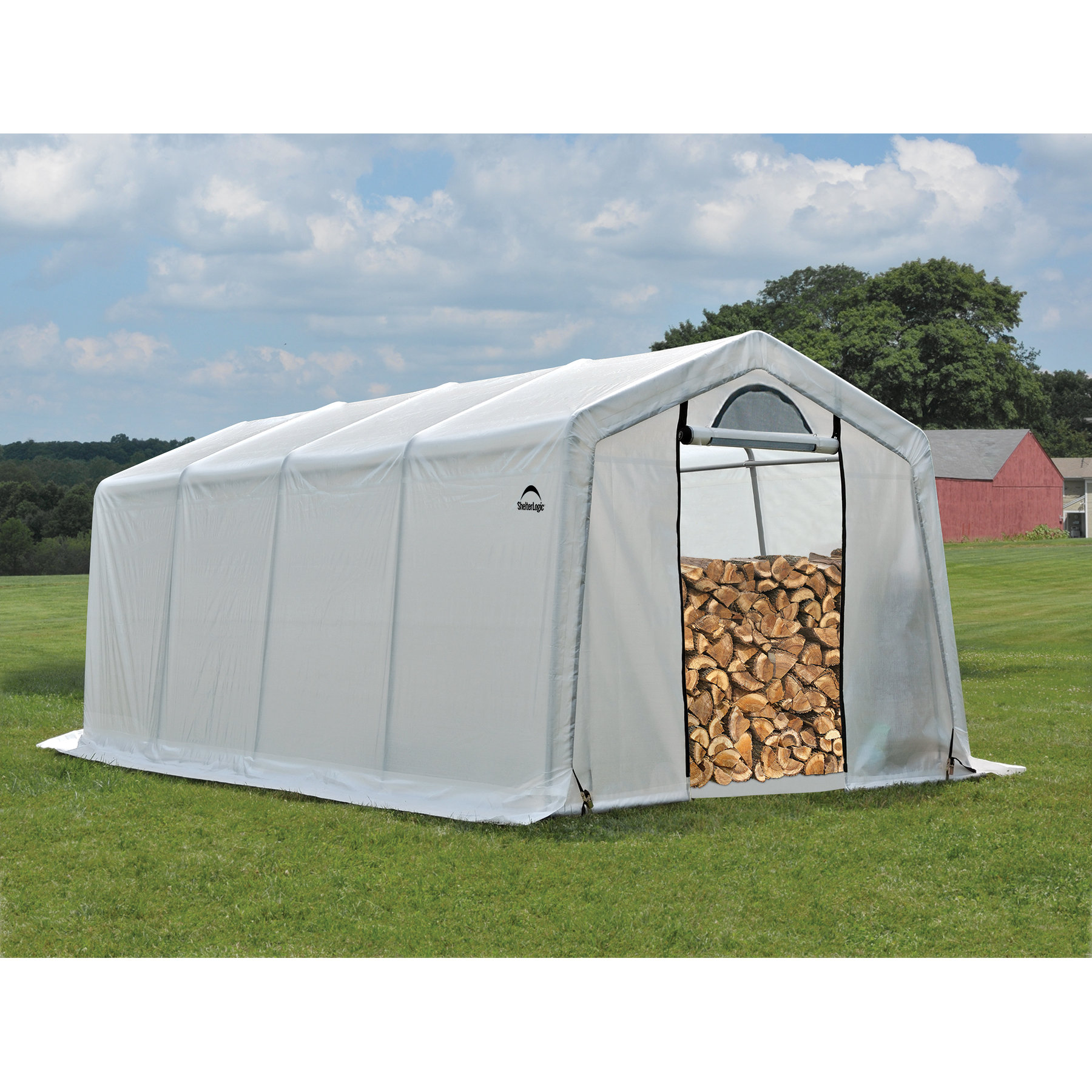 ShelterLogic Firewood Seasoning Shed 10 Ft. x 20 Ft. Plastic Log Store