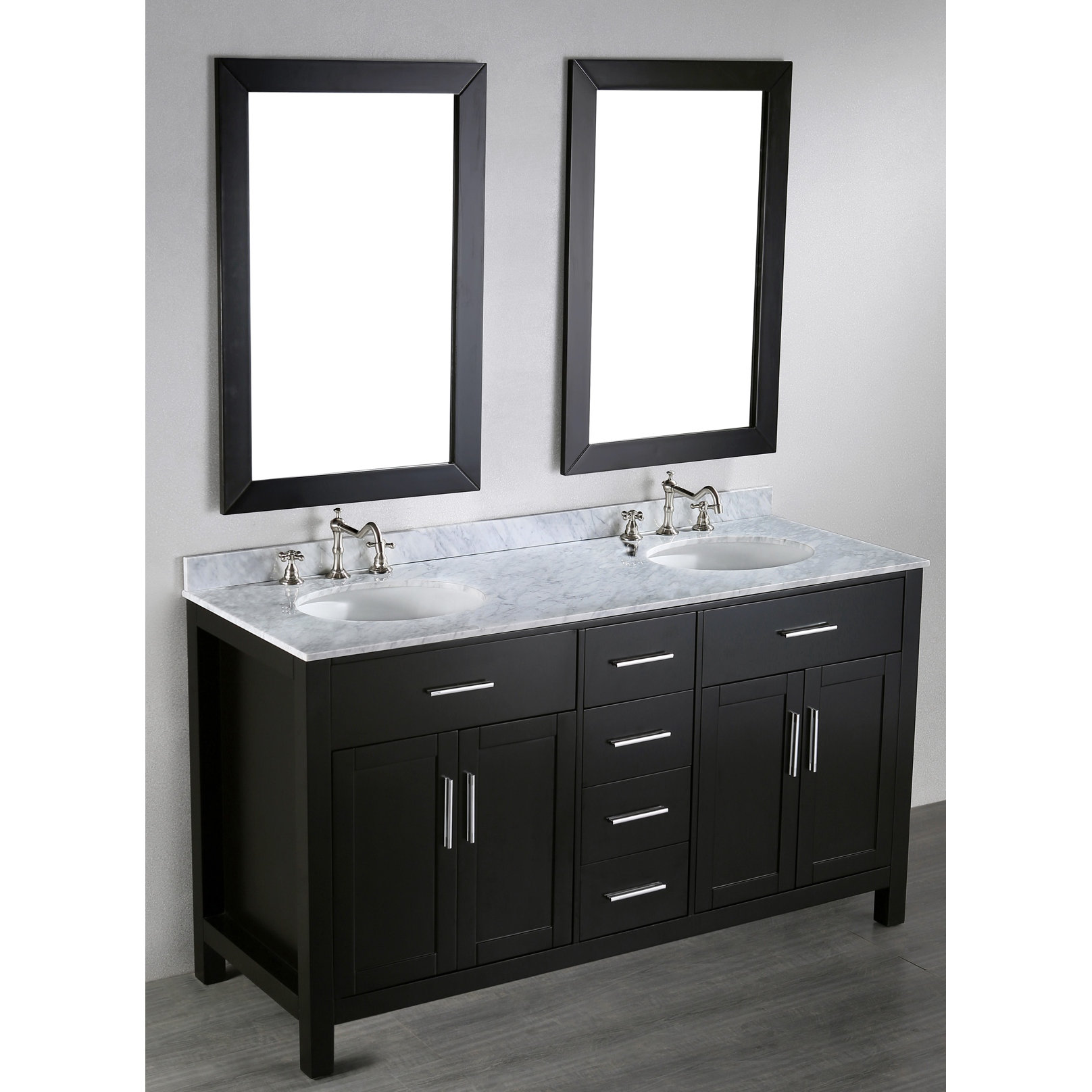 Bosconi Contemporary 60 Double Bathroom Vanity Set With Mirror Bosconi Contemporary 60 Quot Double Bathroom Vanity Set With Mirror
