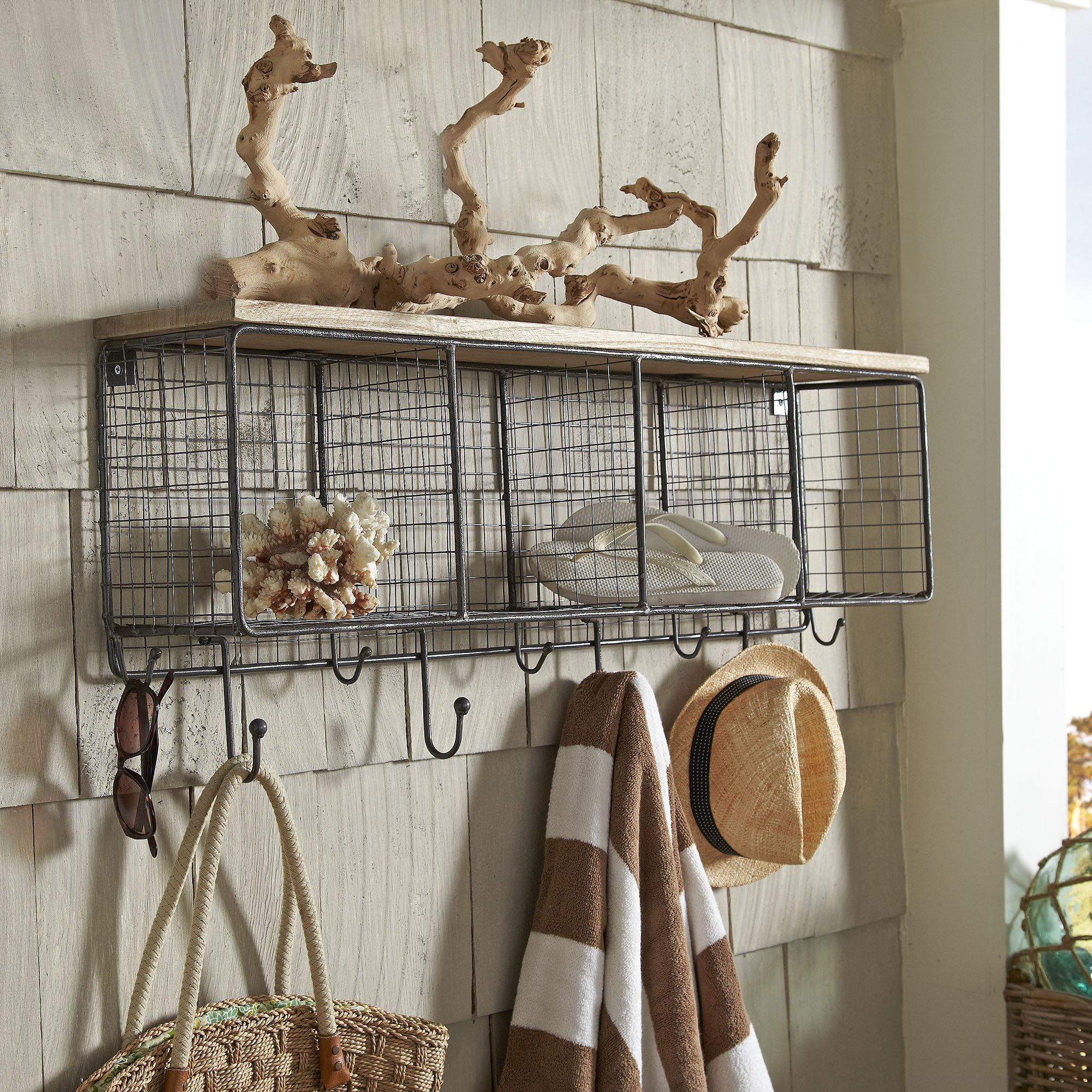 Wall Mounted Coat Racks Hooks You Ll Love Wayfair Cubby Wall Shelf Country For Baskets By Appletreewoodcrafts Coat Rack