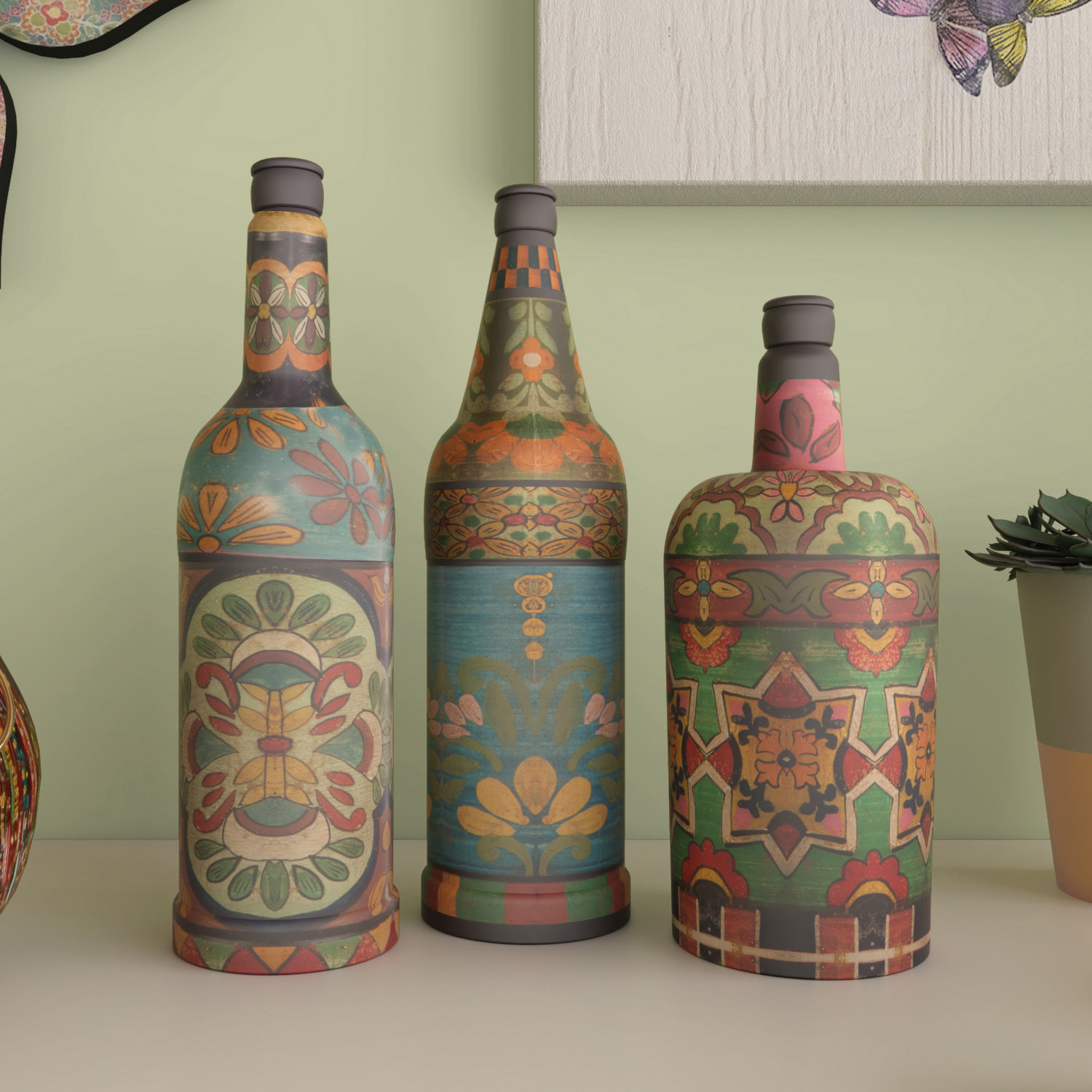 Ian Snow 3 Piece Decorative Bottle Set & Reviews Wayfair.co.uk