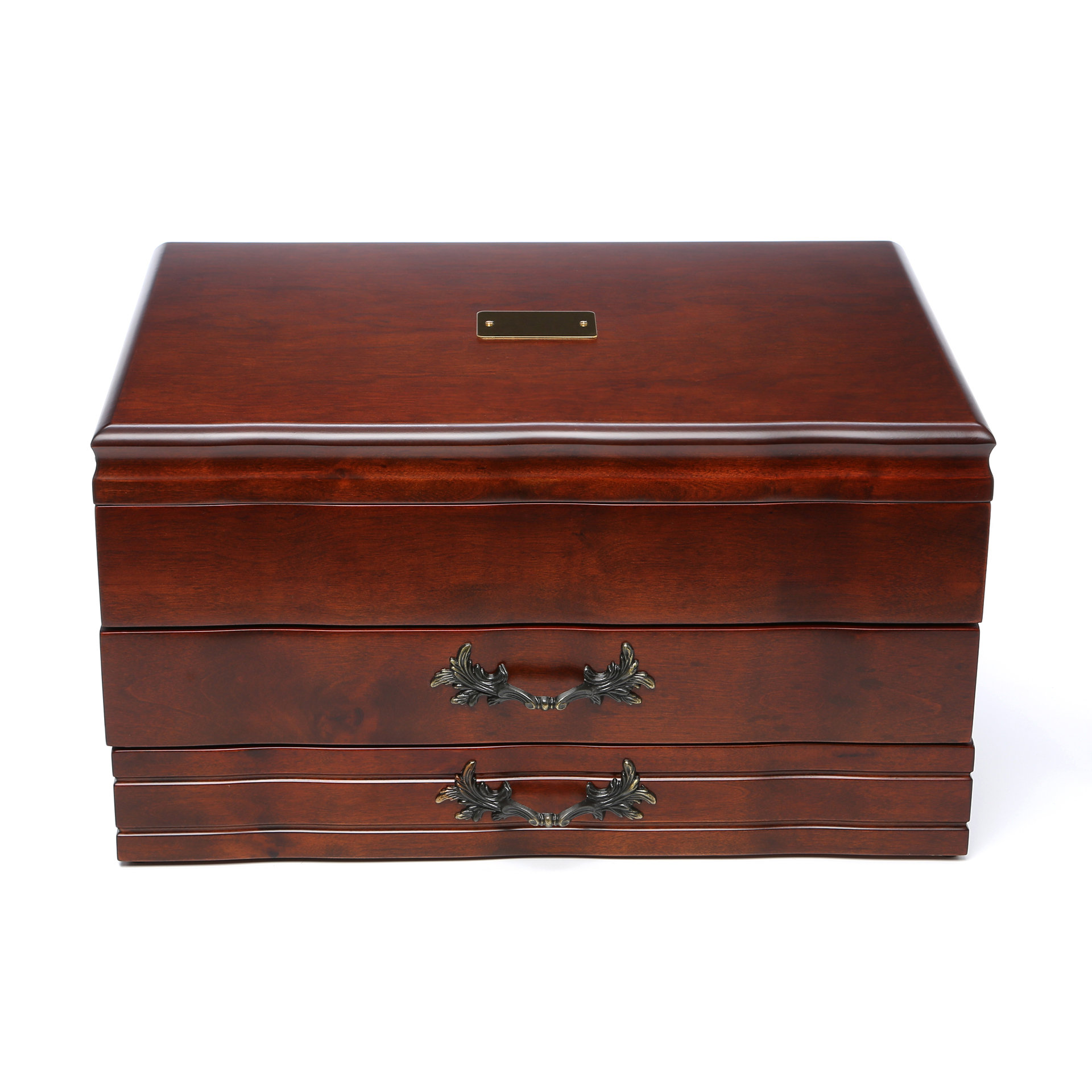 Reed & Barton 2 Drawer Provincial Mahogany Silverware Chest with
