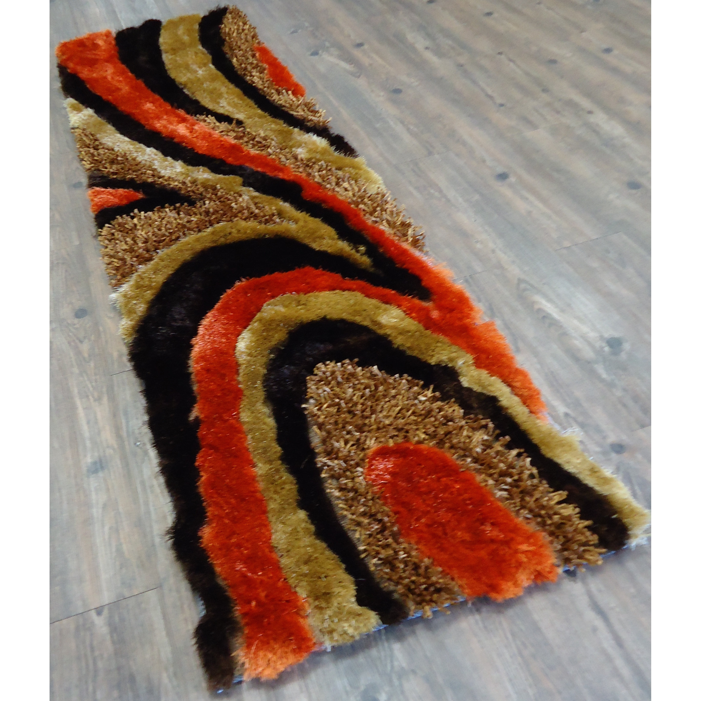 Rug Factory Plus HandTufted Brown/Orange Area Rug Wayfair