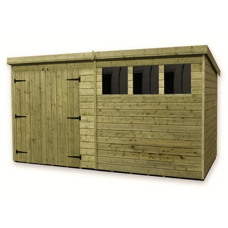 Empire Sheds Ltd 12 x 8 Wooden Lean-To Shed & Reviews | Wayfair UK