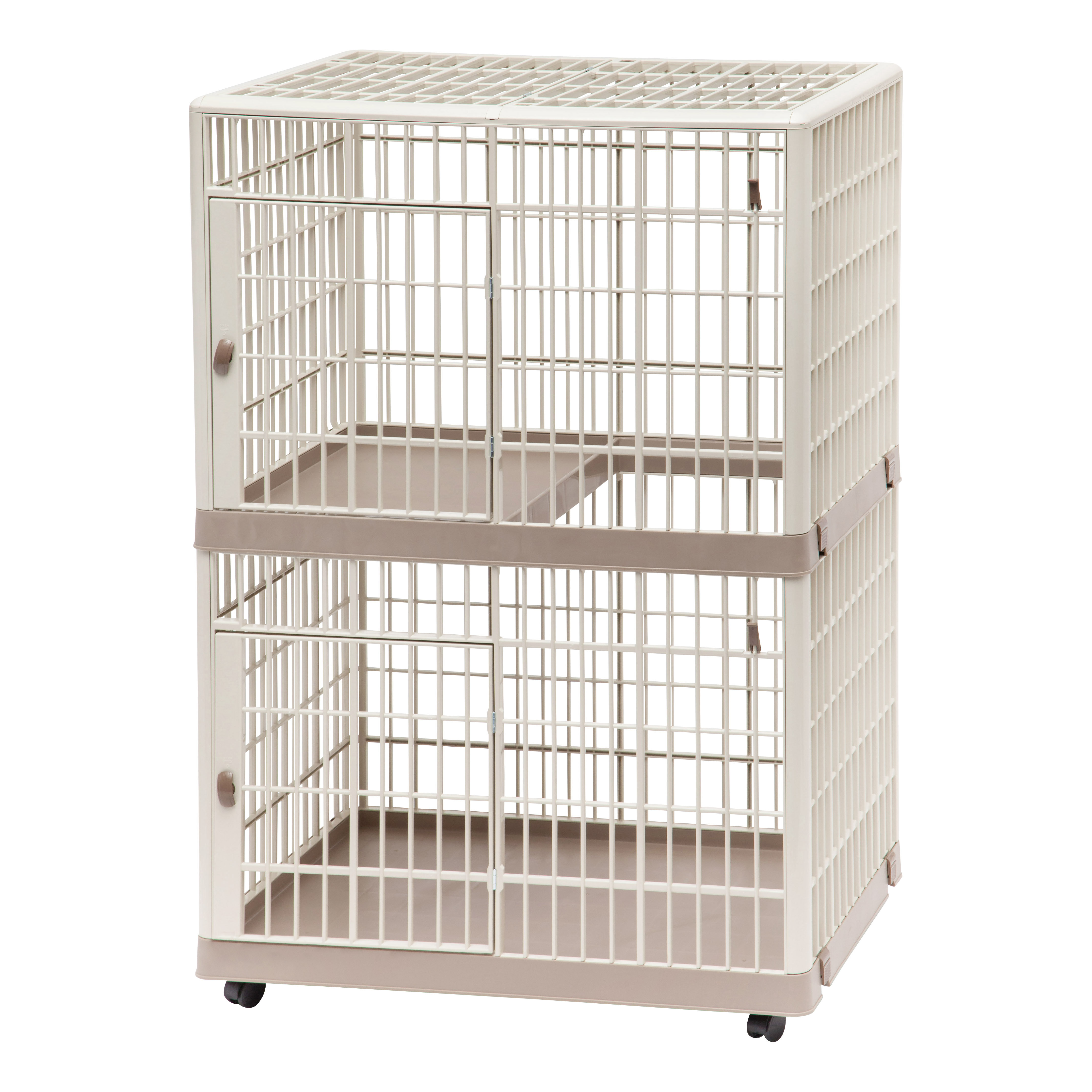 IRIS 2Tier Cat Cage with Wheels & Reviews Wayfair