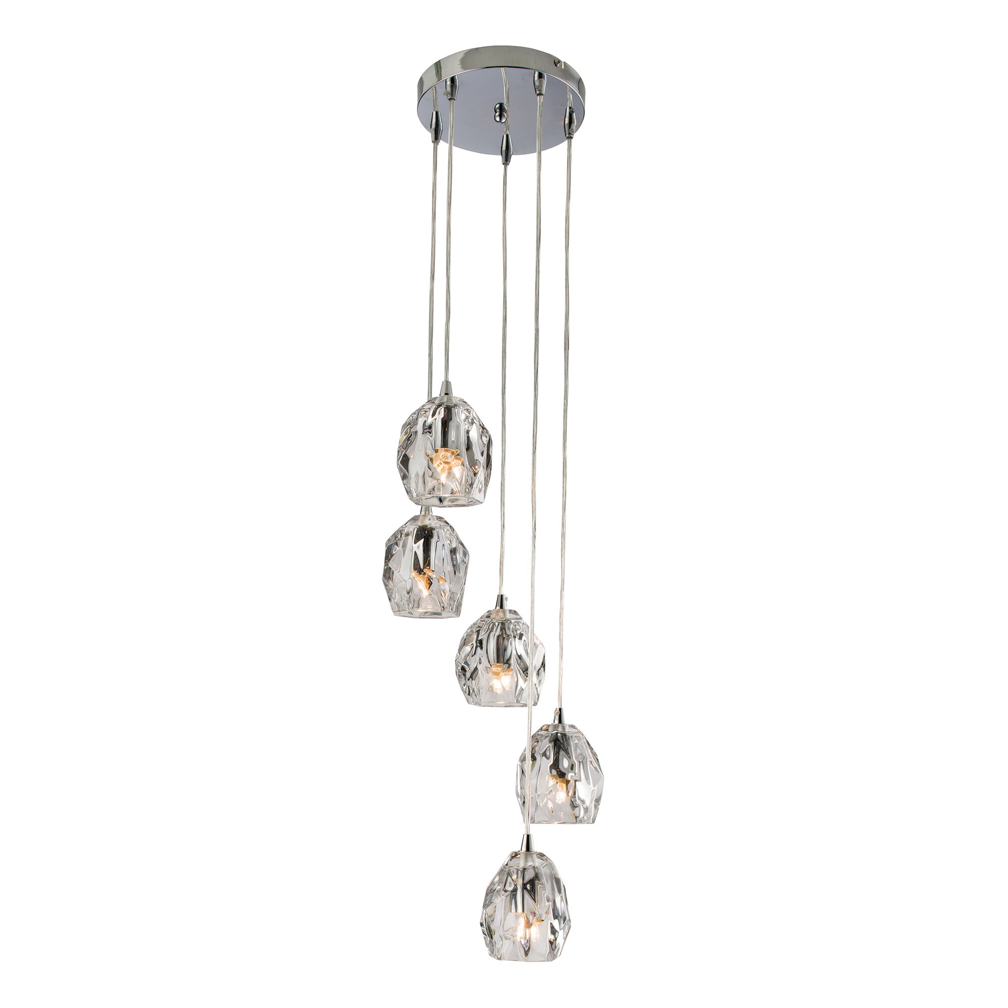 Endon Lighting Poitier 5 Light Cascade Pendant & Reviews | Wayfair.co.uk