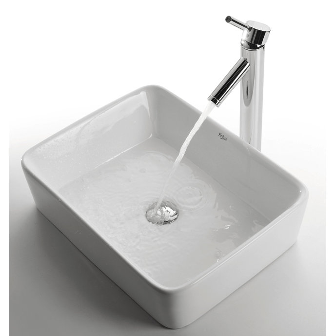Kraus Ceramic Rectangular Vessel Bathroom Sink & Reviews Wayfair