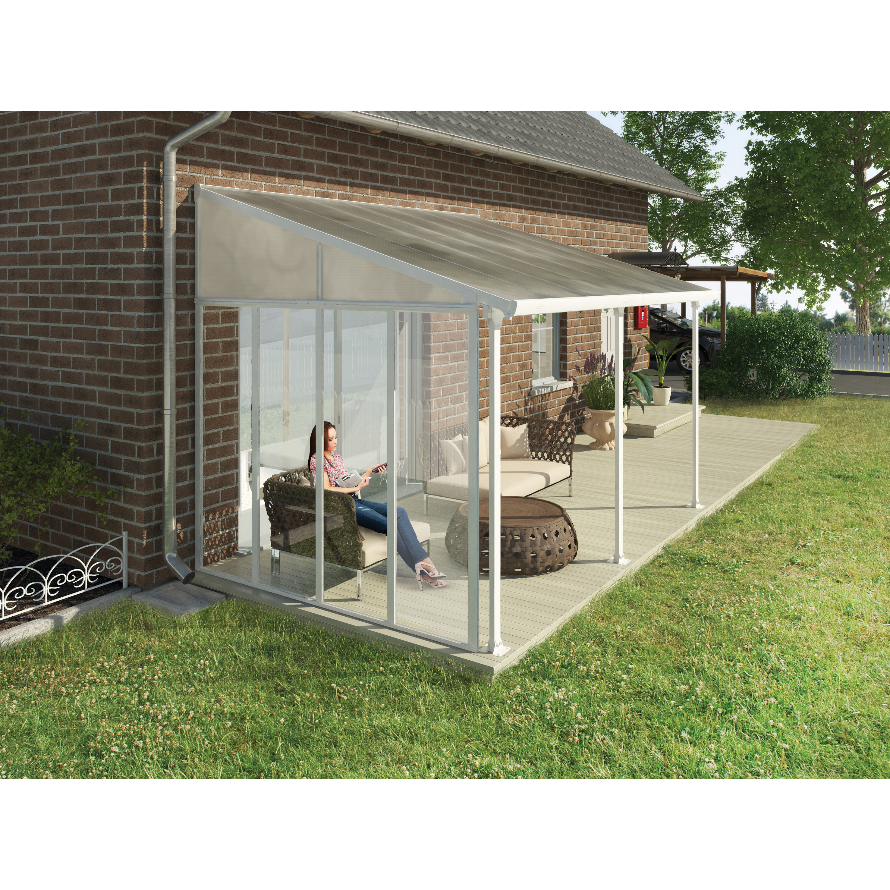 Palram Feria 10ft H X 9ft D Patio Awning Sidewall Kit Reviews Palram Feria Trade 10ft H X 9ft D Patio Awning Sidewall Kit