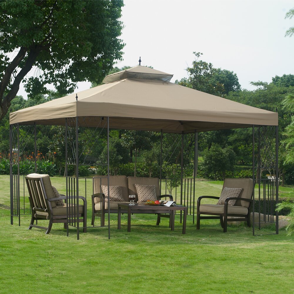 Sunjoy Parlay 10 Ft. W x 12 Ft. D Metal Portable Gazebo & Reviews | Wayfair