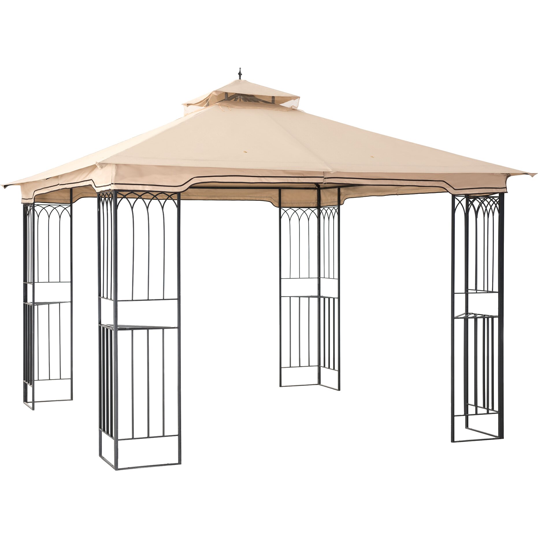 Sunjoy 10 Ft. W X 10 Ft. D Metal Portable Gazebo & Reviews | Wayfair