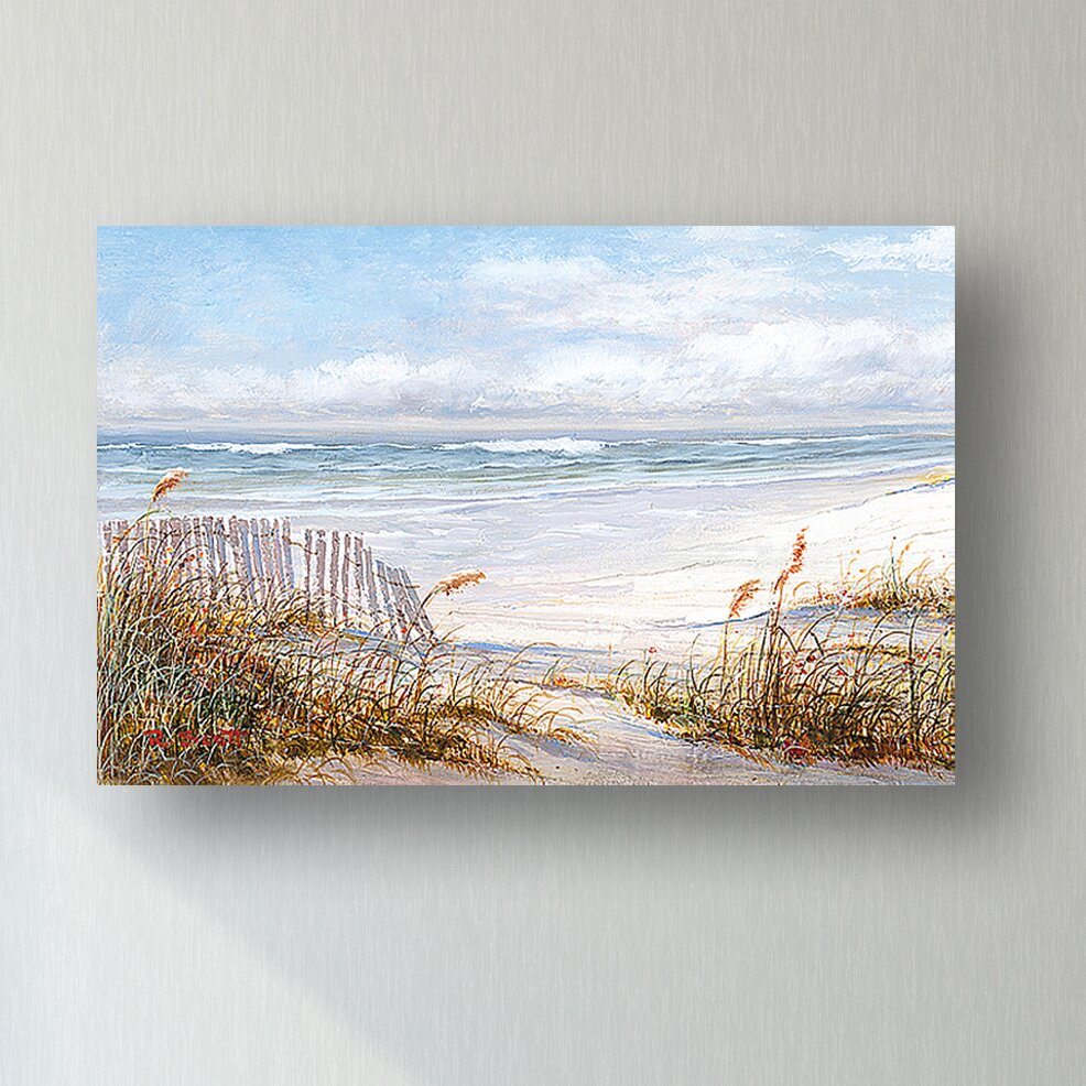 Beach Fence Canvas Print & Reviews | Joss & Main