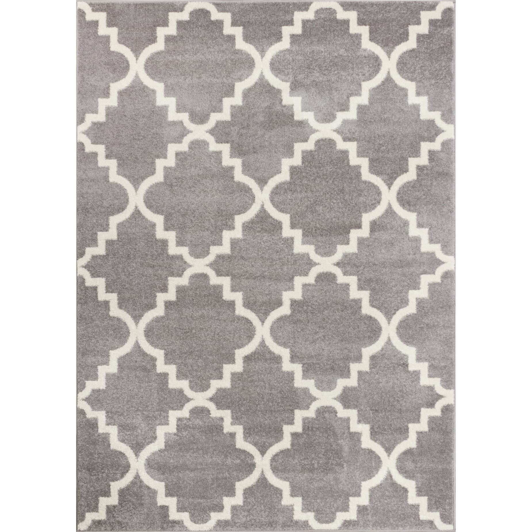 grey lattice rug