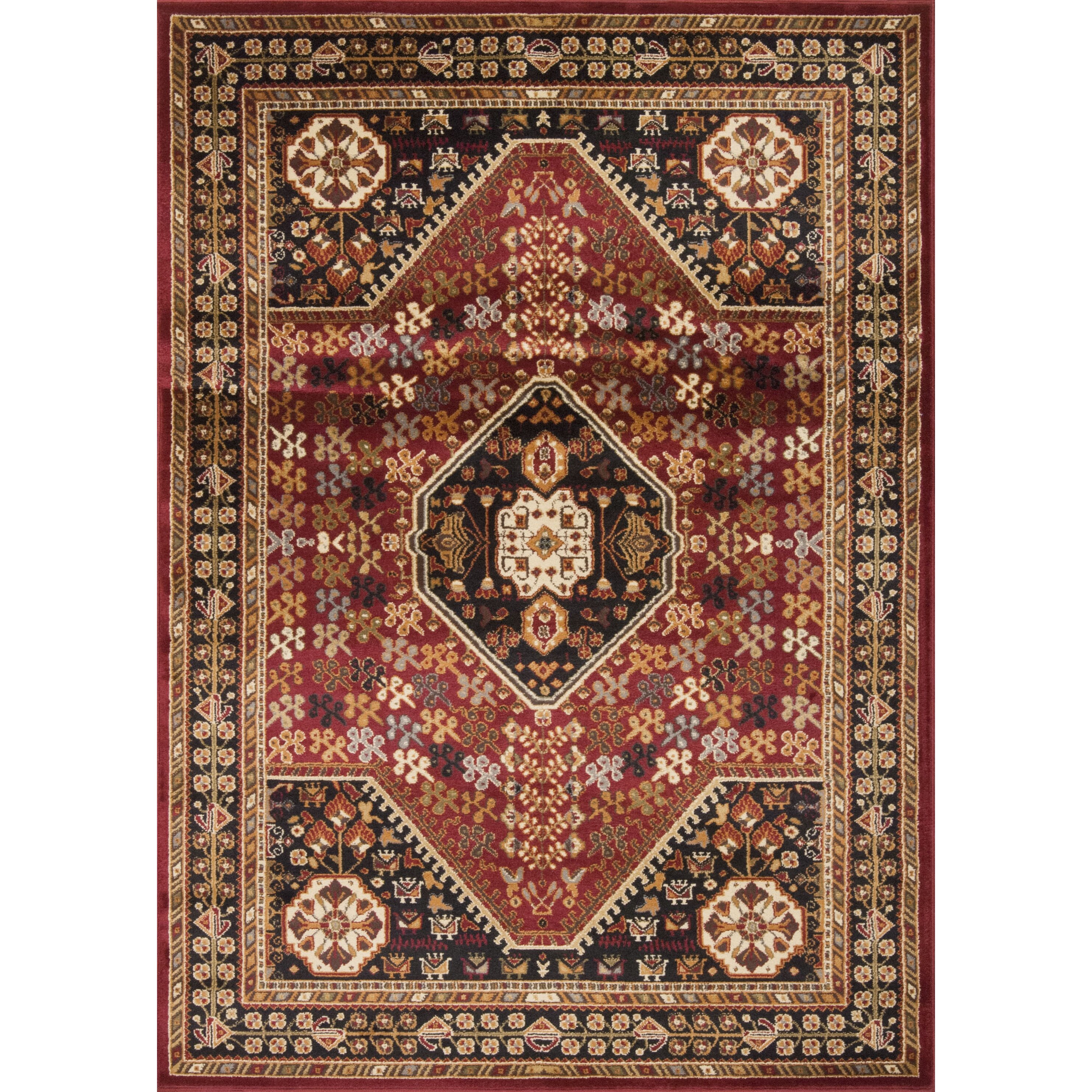 Andover Mills Leland Red and Black Area Rug & Reviews | Wayfair - Andover Mills® Leland Red and Black Area Rug