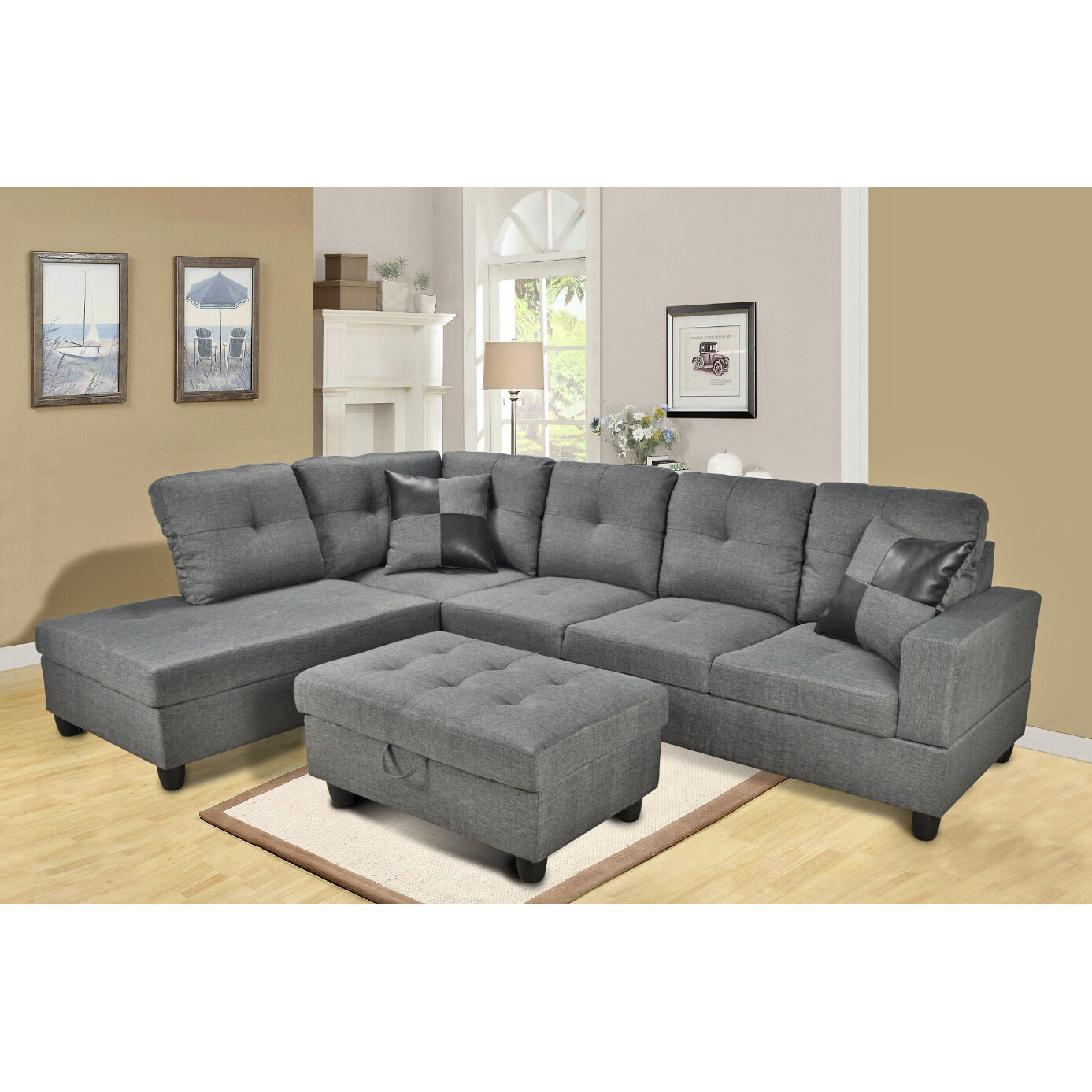 Andover Mills Russ Sectional & Reviews Wayfair