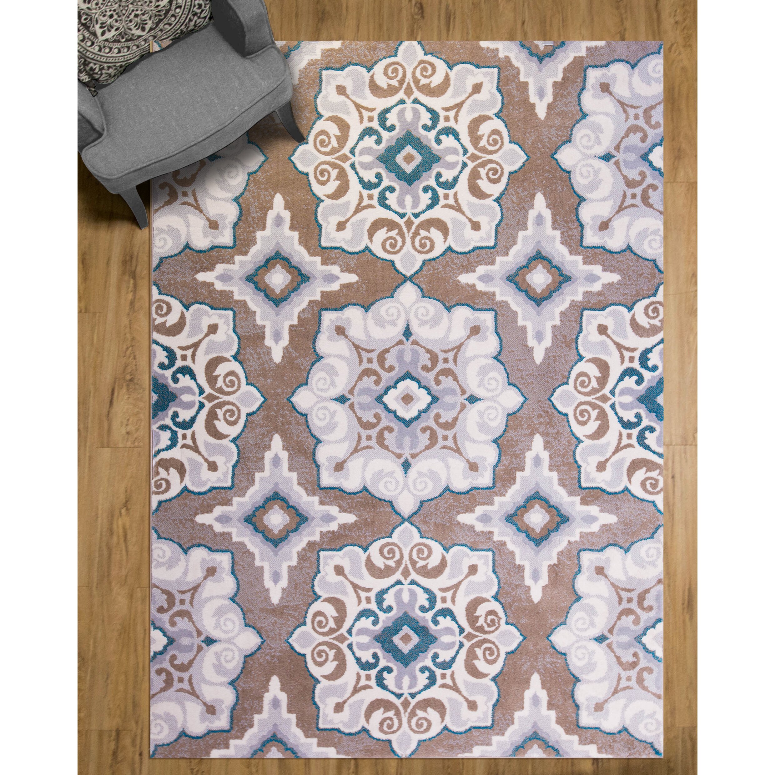 Andover Mills Natural Cerulean Bluetaupe Area Rug And Reviews Wayfairca 0068